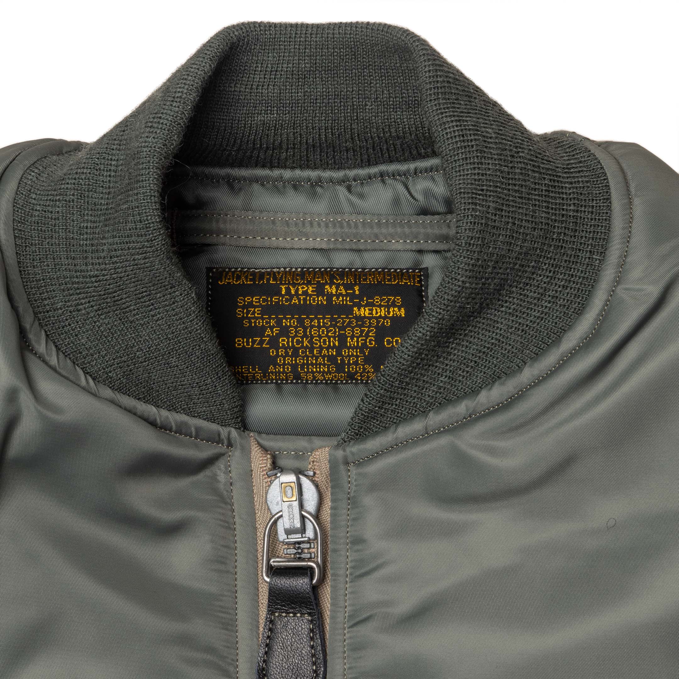 Buzz Rickson's MA-1 Slender OG Spec - Image 5