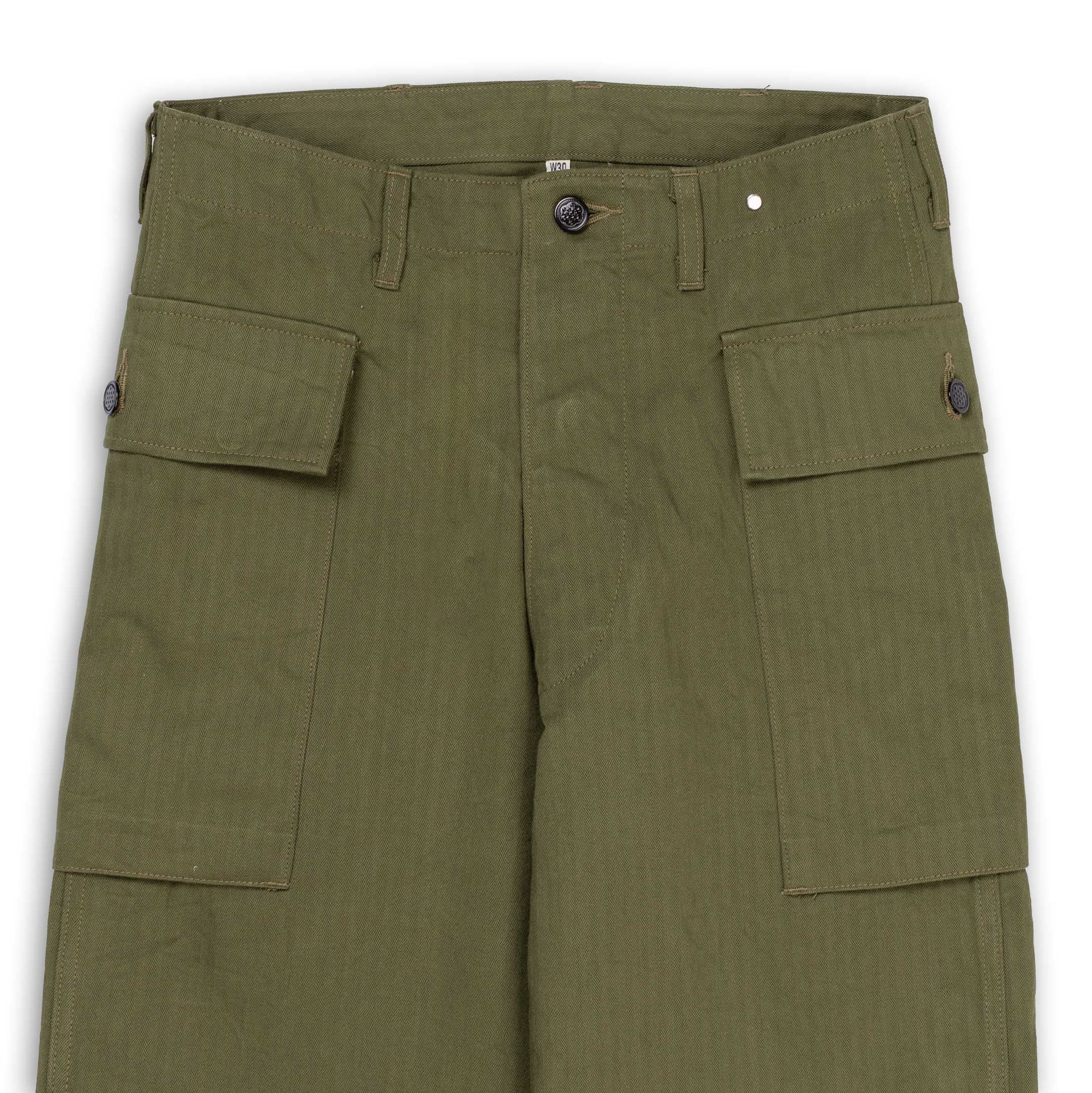 Buzz Rickson's Trousers, Herringbone Twill Special Olive - Image 3