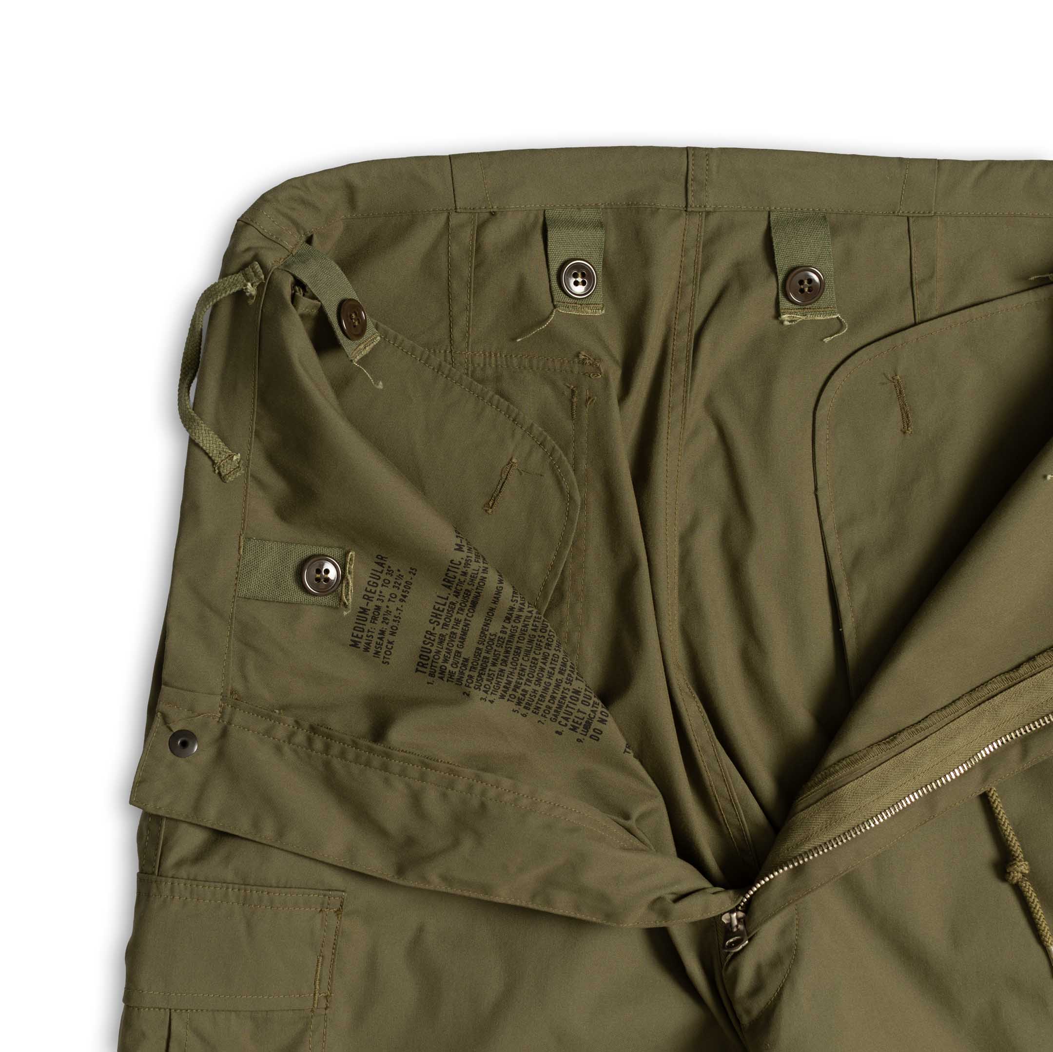 Buzz Rickson's Trousers, Shell, Arctic, M-1951 Olive - Image 3
