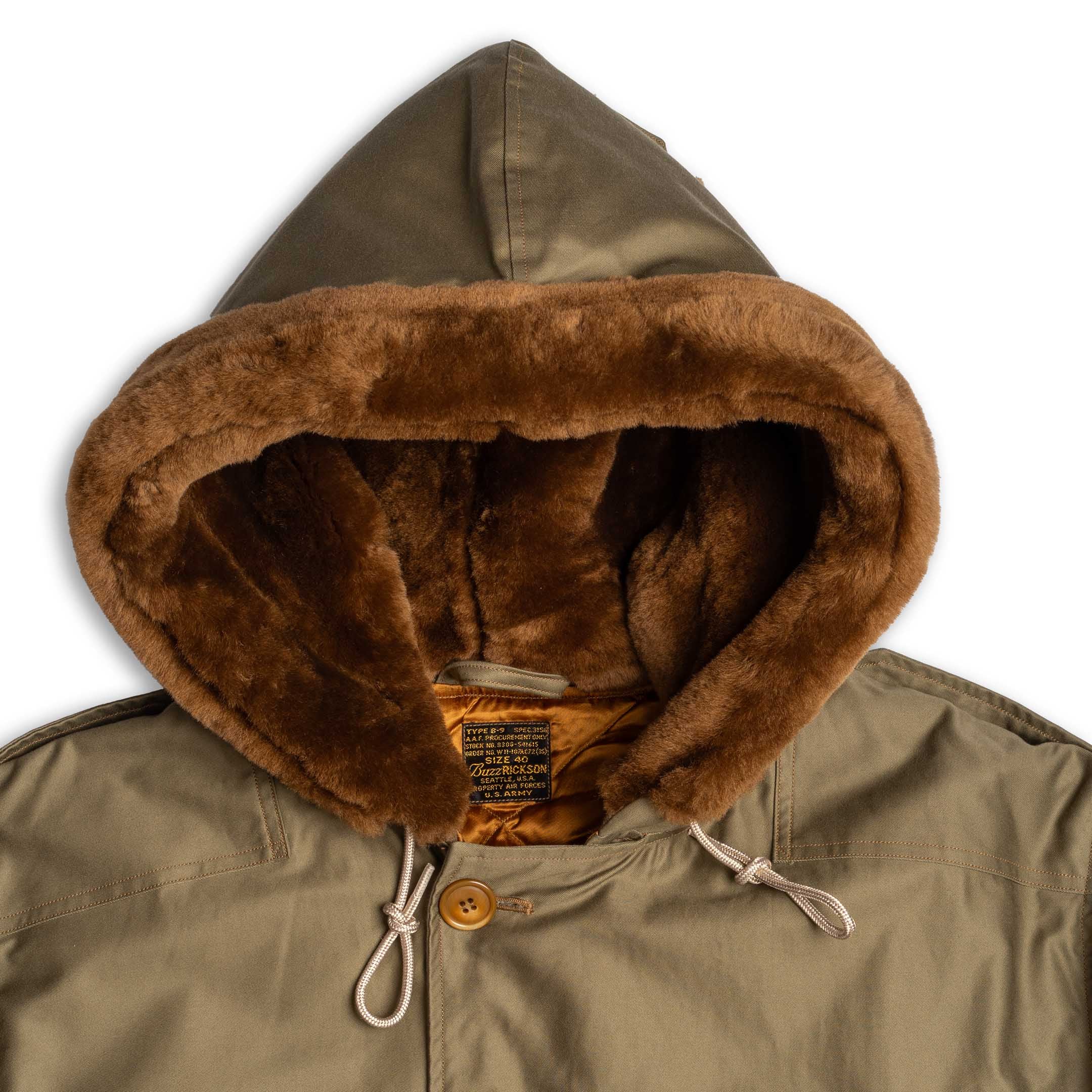 Buzz Rickson's Type B-9 Jacket Olive Drab - Image 3