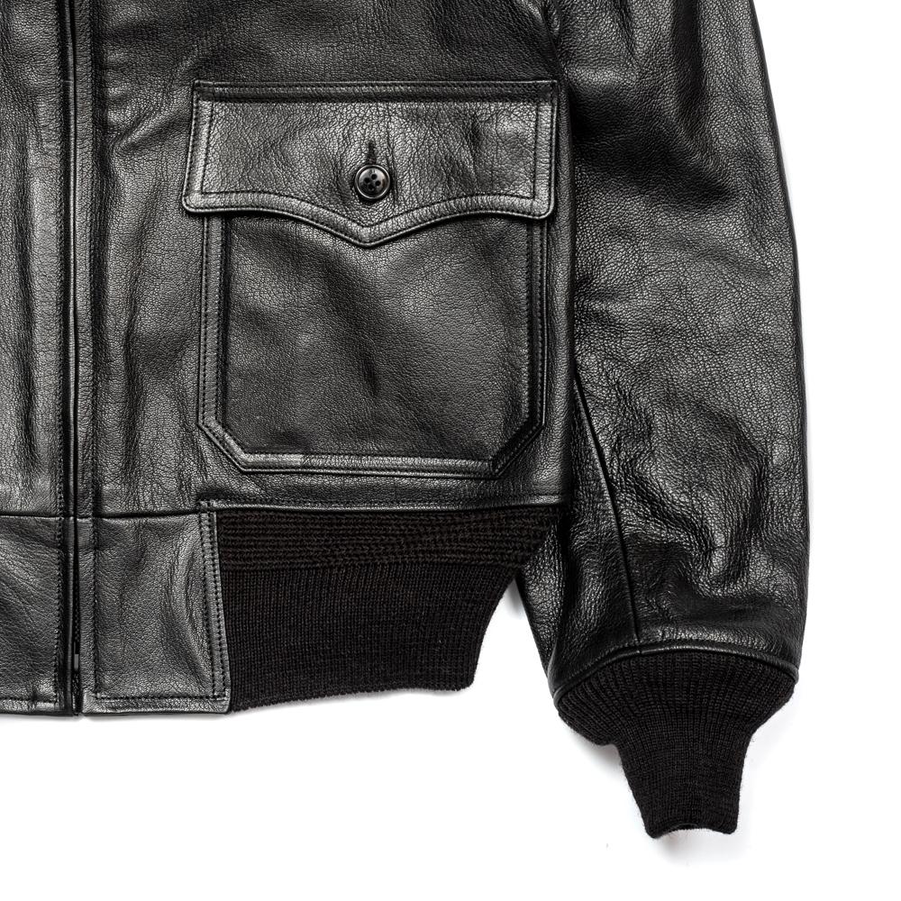 Buzz Rickson's x William Gibson G-1 Leather Jacket Black - Image 3