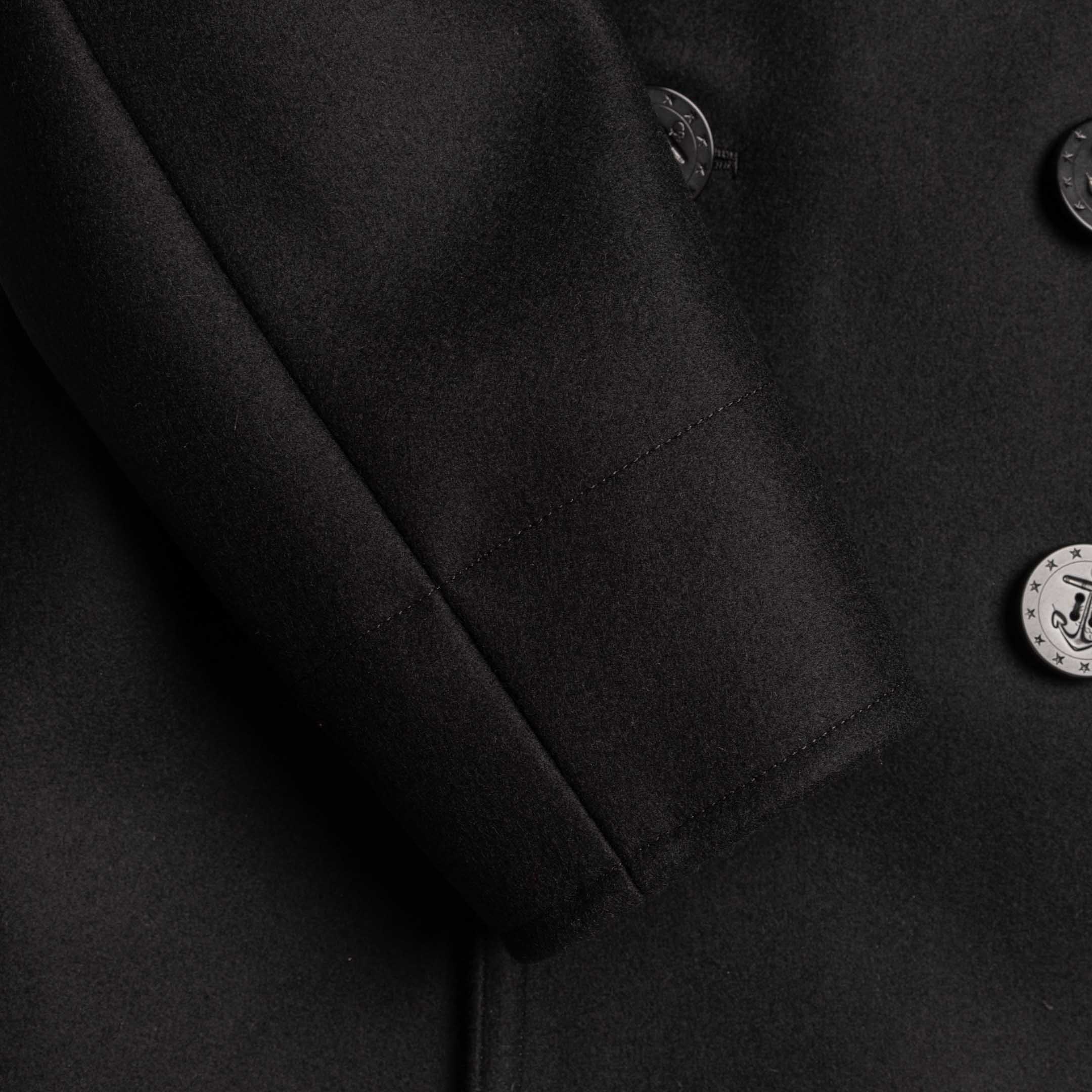Buzz Rickson's x William Gibson Pea Coat Black - Image 5