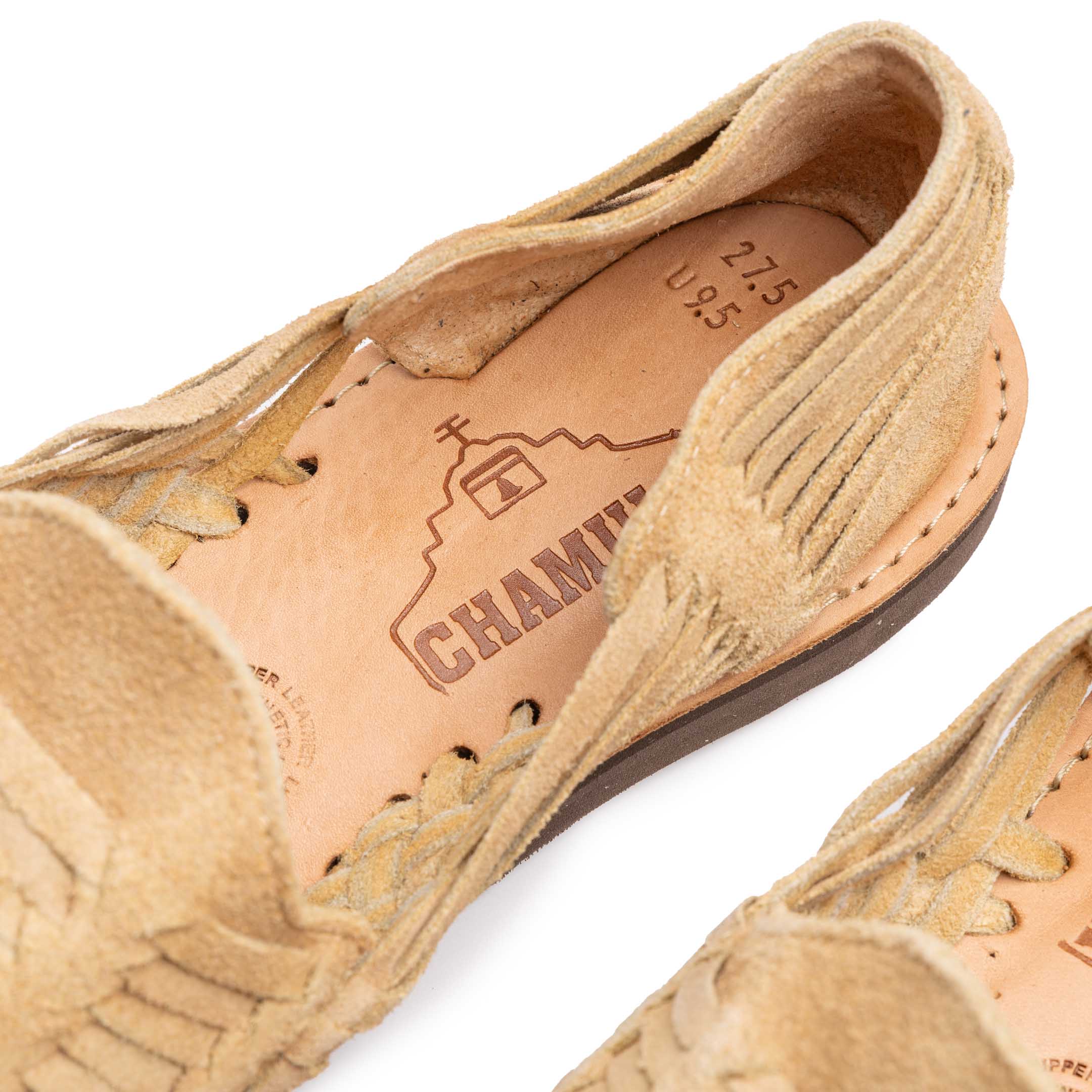 Chamula Cancun Sandal Khaki Suede - Image 3
