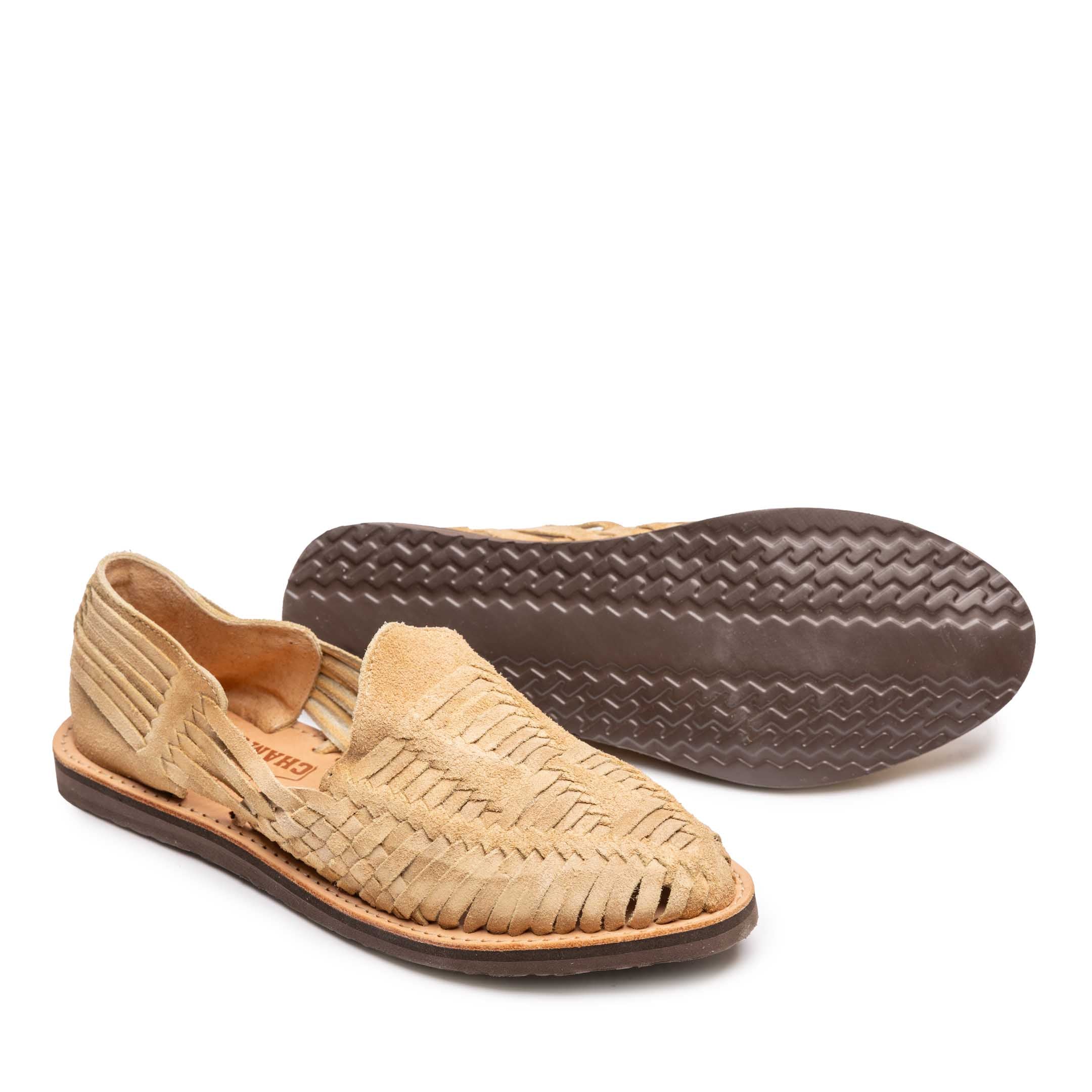 Chamula Cancun Sandal Khaki Suede - Image 6