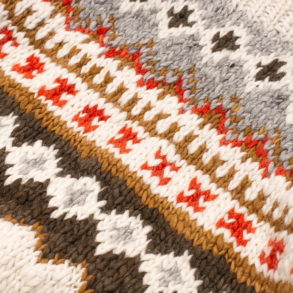 Chamula Fair Isle #3 Pullover Sweater Ivory - Image 4