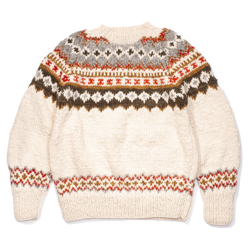 Chamula Fair Isle #3 Pullover Sweater Ivory - Image 5