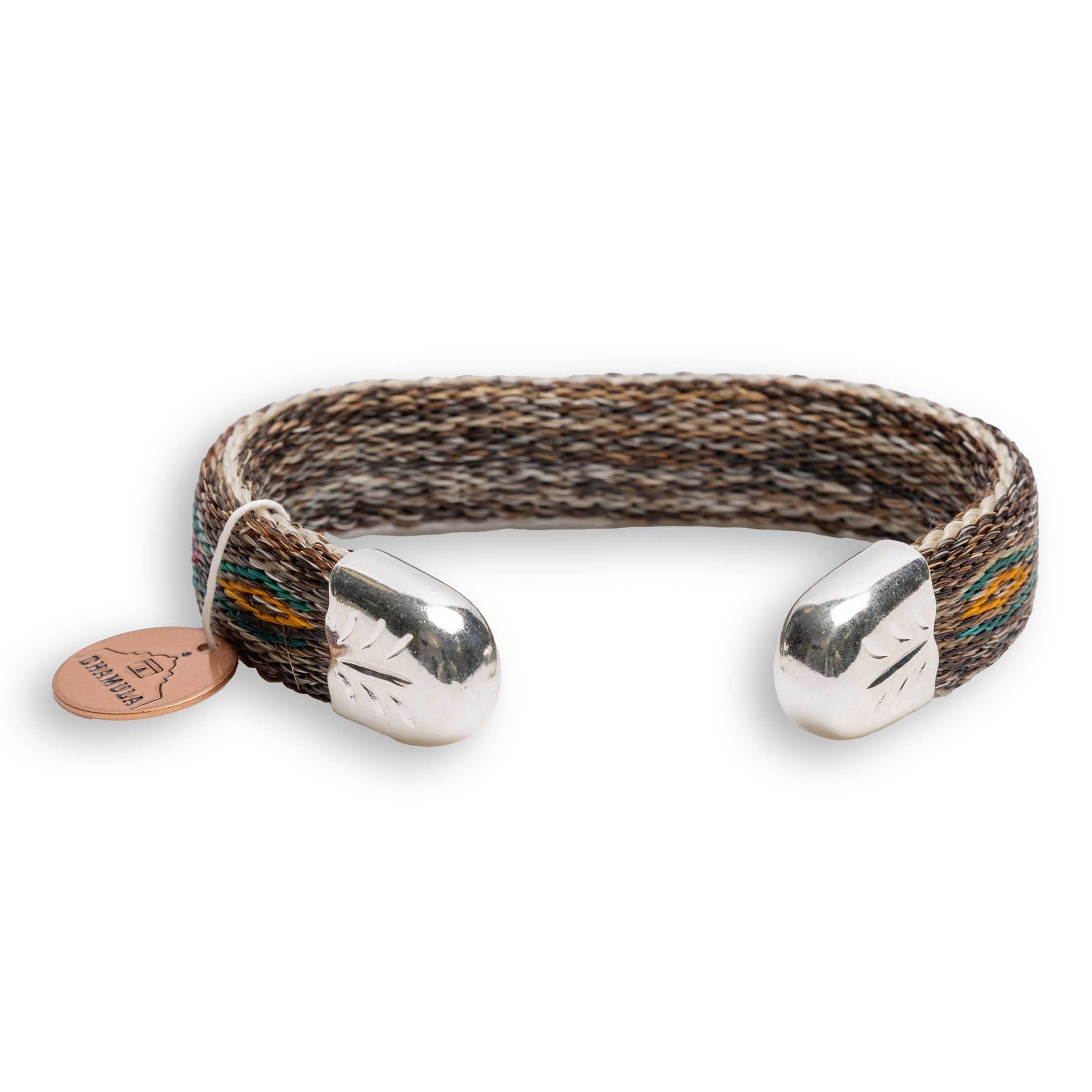 Chamula H.H.H. Bendable Bracelet Natural/Green/Yellow - Image 2