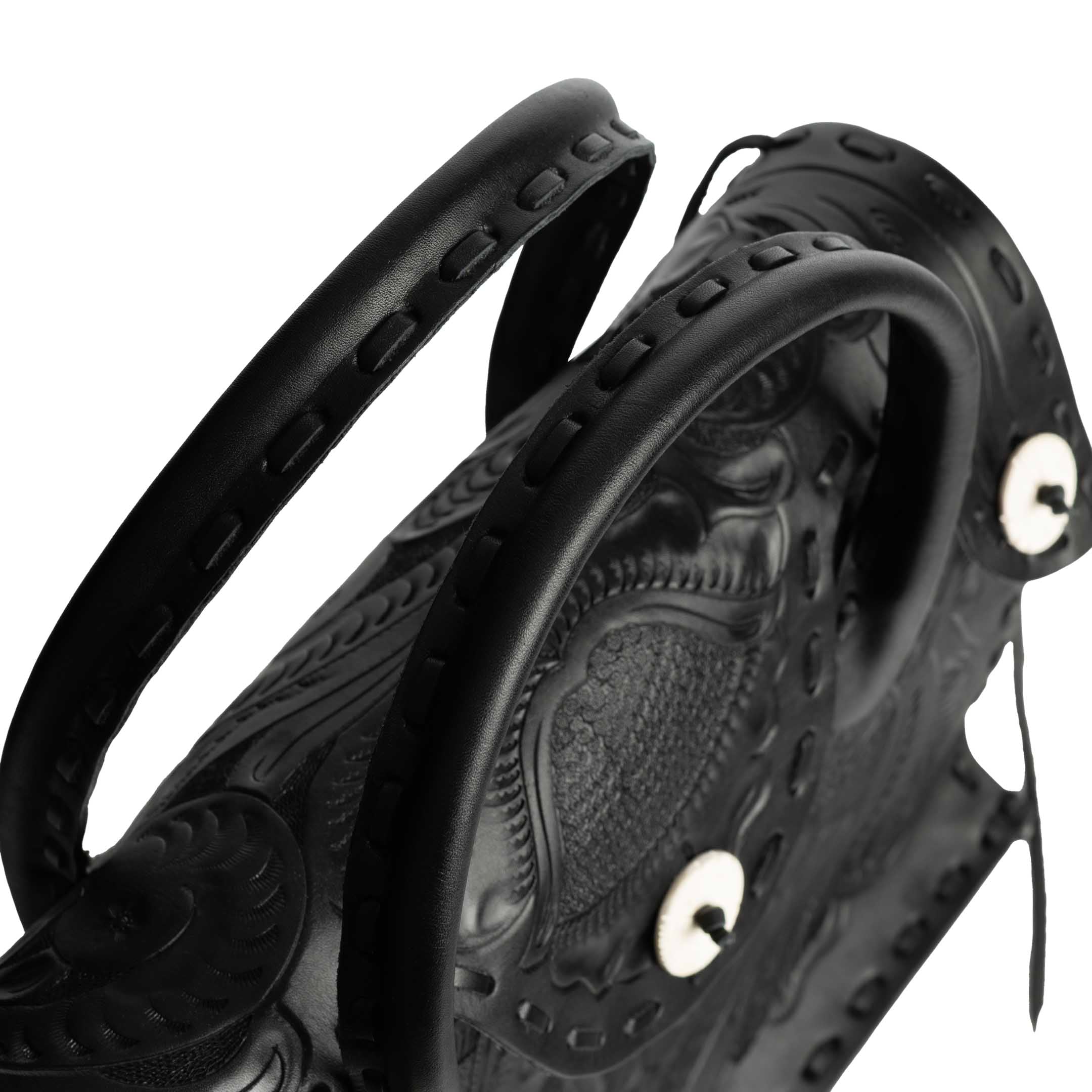 Chamula Western Stitch Carving Bag L Black - Image 7