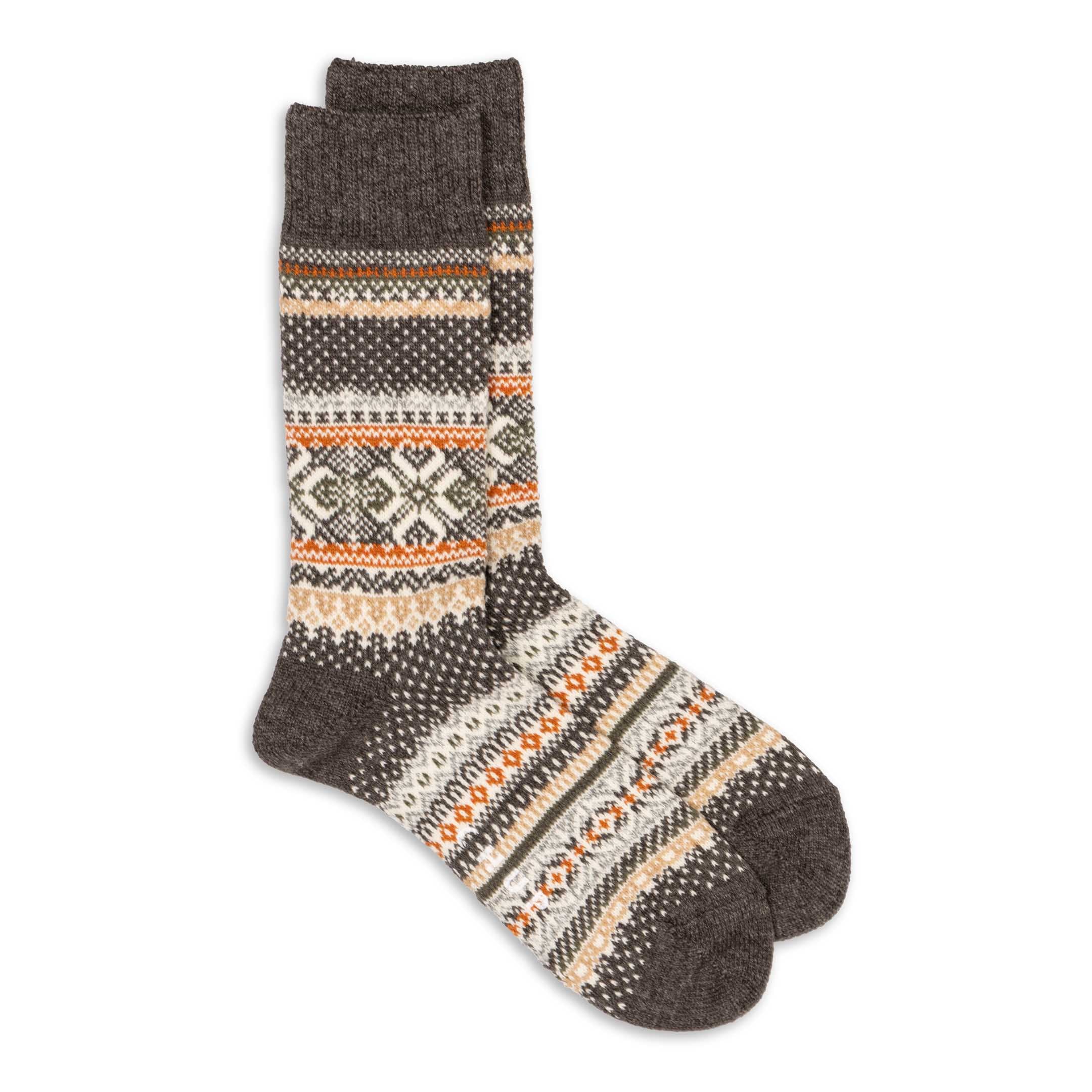 Chup Hansker Crew Socks Brown Mix