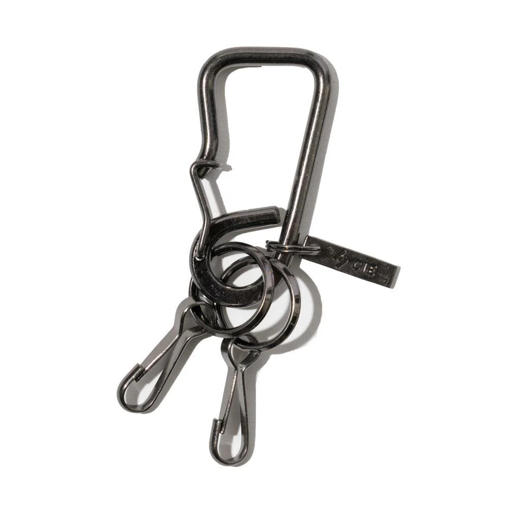 CIE Brass Key Fob - Carabiner Type - Black
