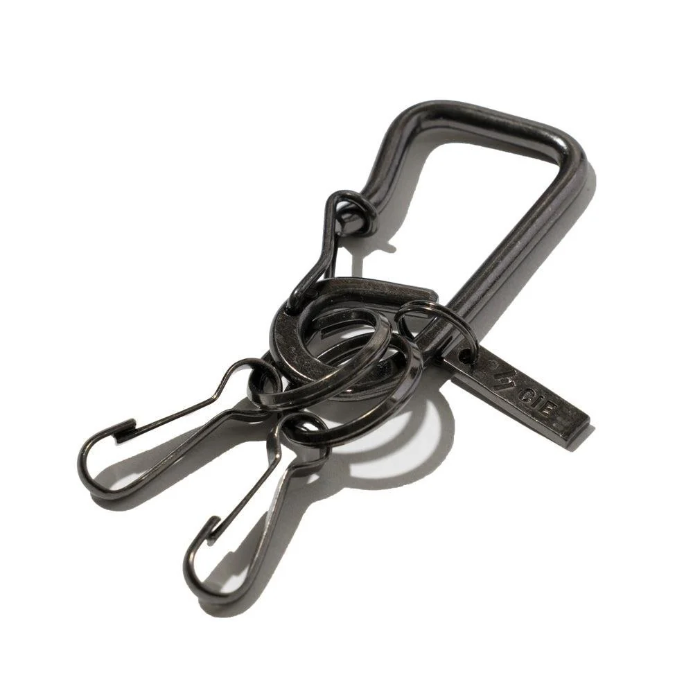 CIE Brass Key Fob - Carabiner Type - Black - Image 2