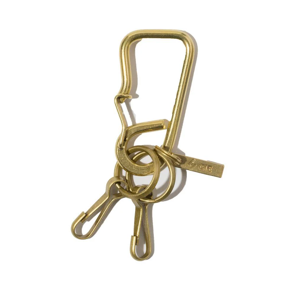 CIE Brass Key Fob - Carabiner Type - Brass