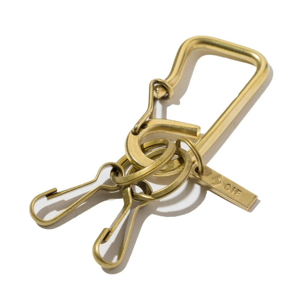 CIE Brass Key Fob - Carabiner Type - Brass - Image 2
