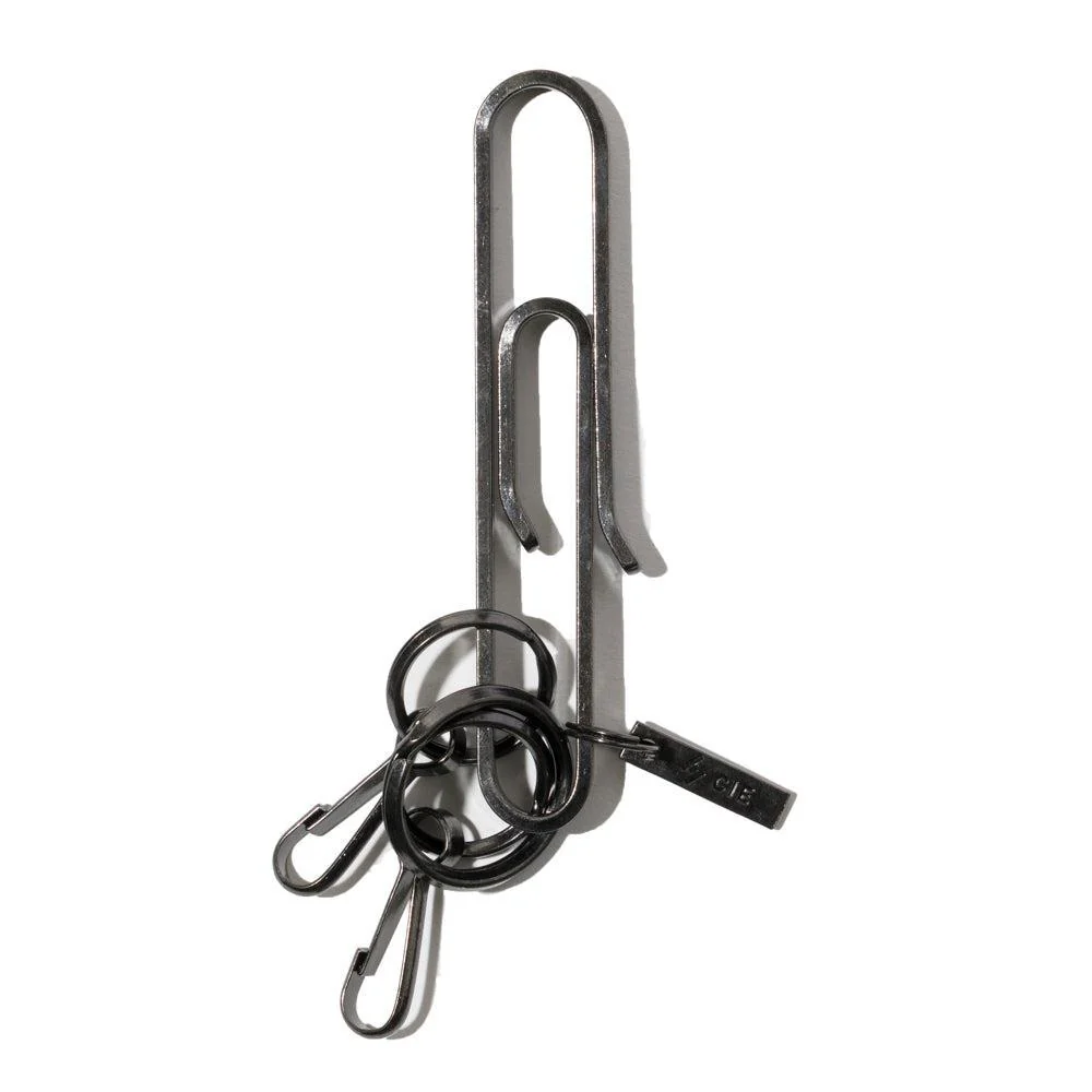 CIE Brass Key Fob - Clip Type - Black
