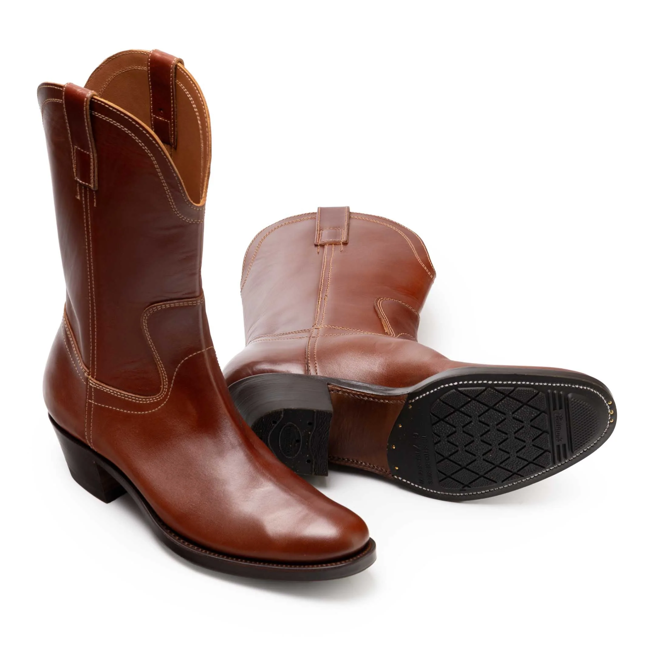Clinch Cowboy Boots Horsehide Brown - Image 7
