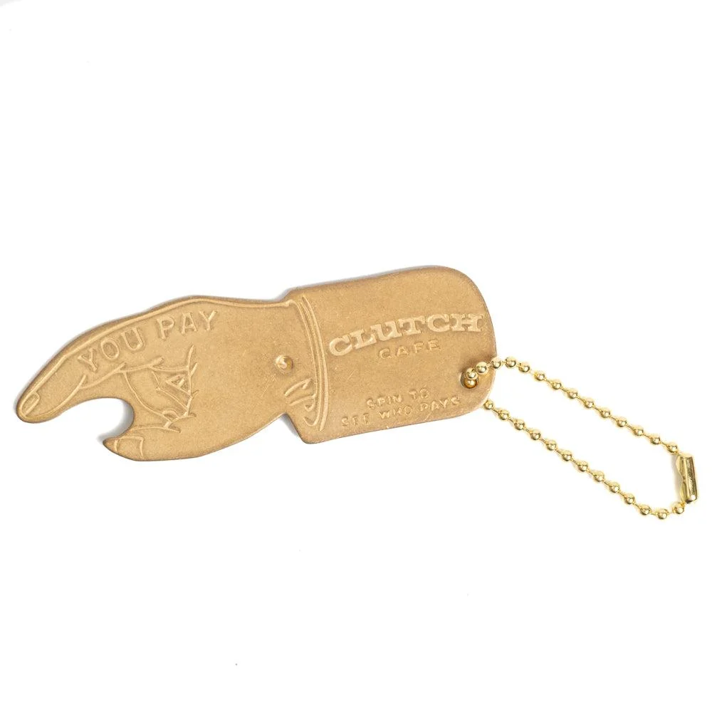 Clutch Cafe  "You Pay" Key Fob Spinner