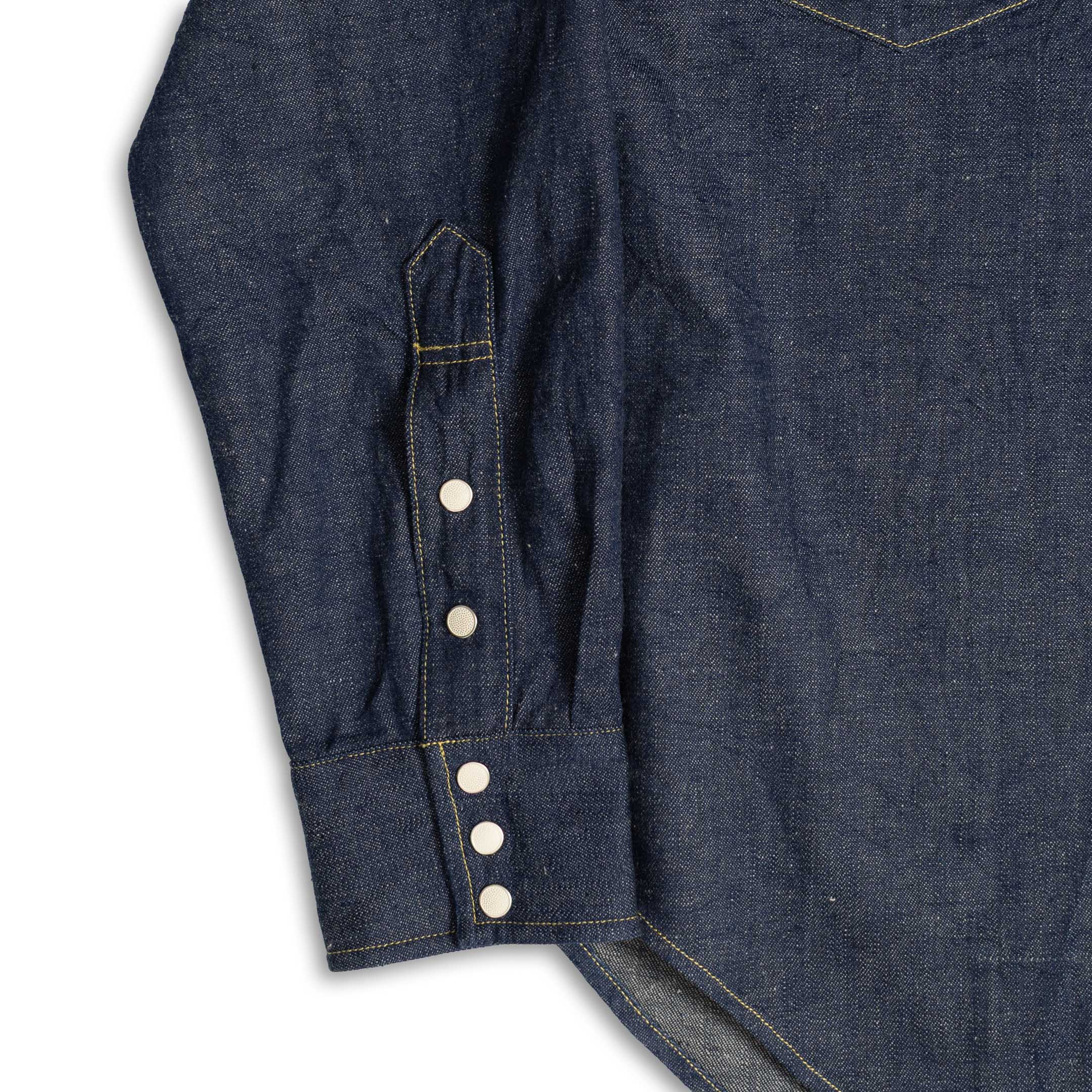Coherence Abiquiu Western Shirt 10 oz Logger Selvedge Denim Indigo - Image 3