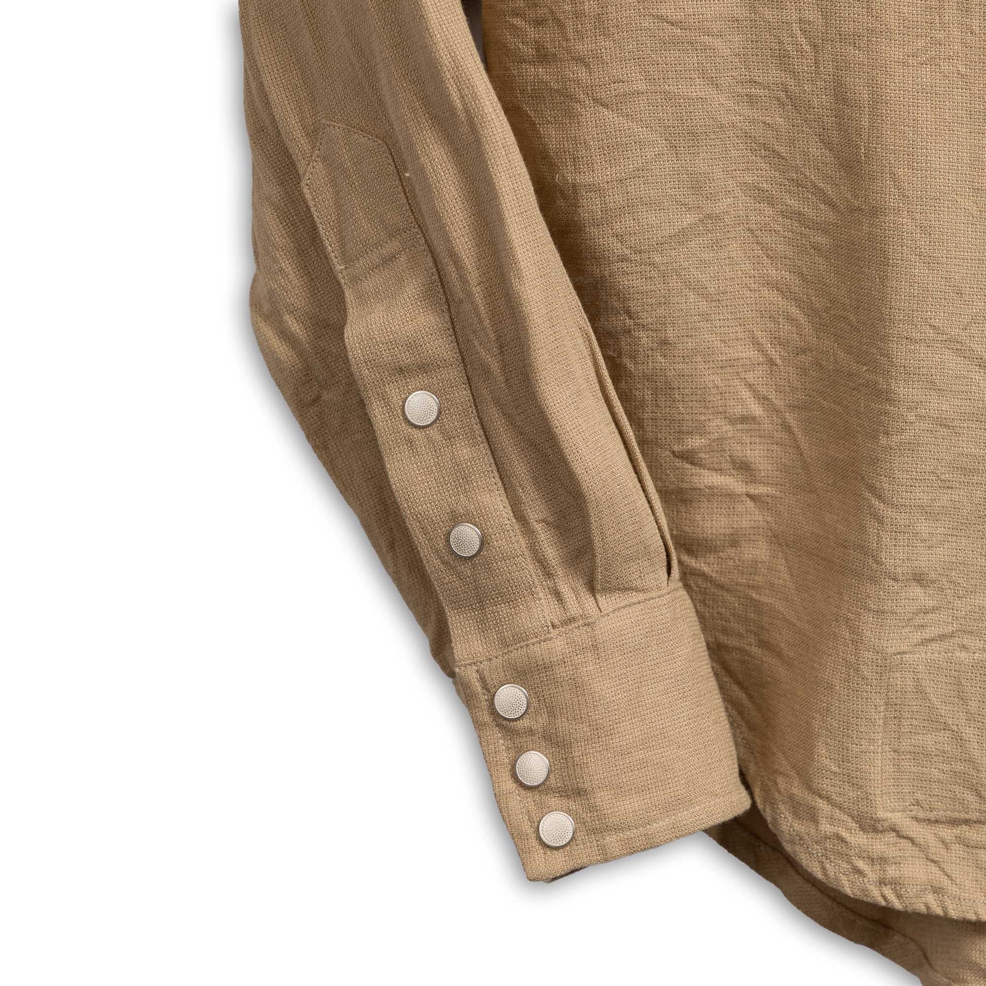 Coherence Abiquiu Western Shirt Aerocloth Linen Beige - Image 4