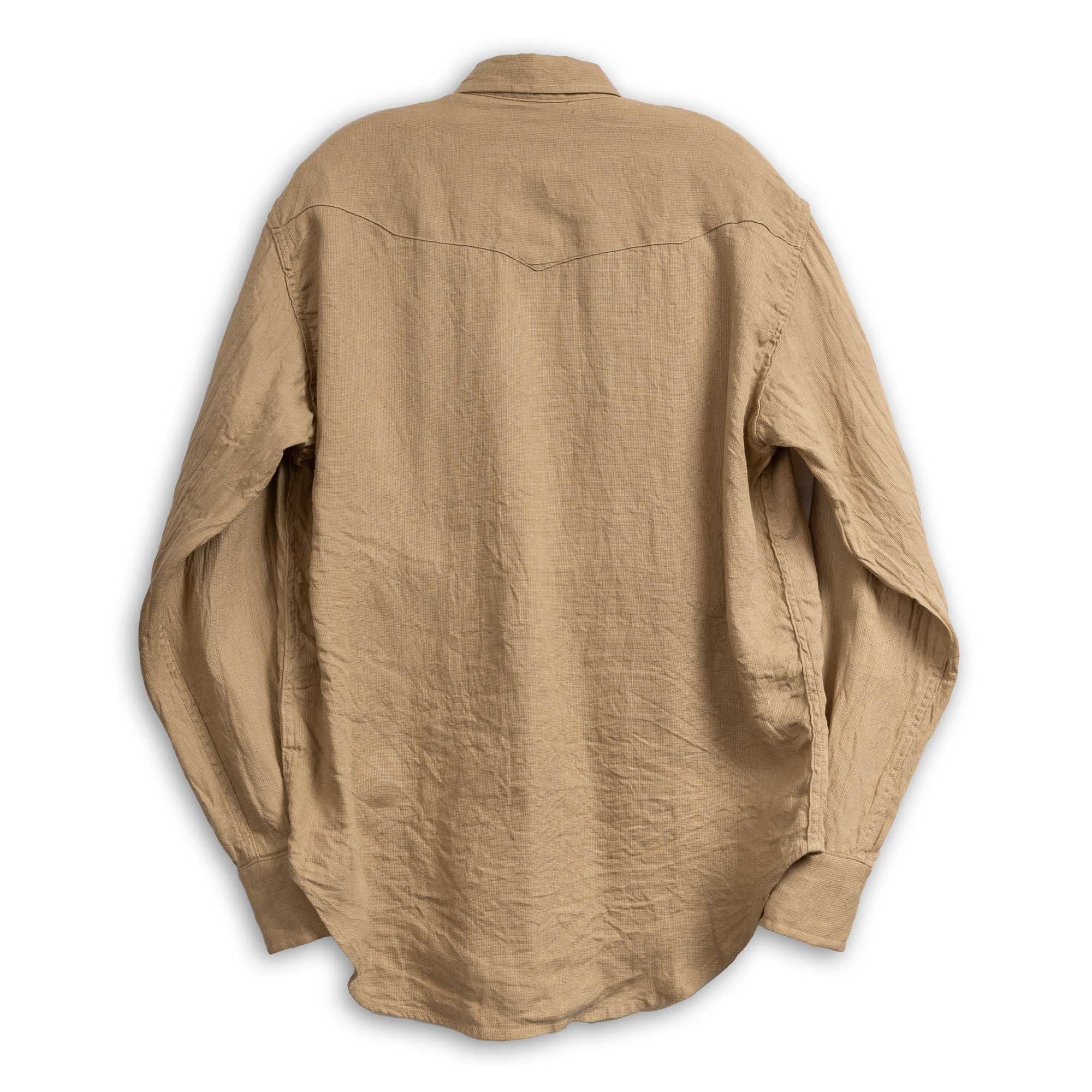 Coherence Abiquiu Western Shirt Aerocloth Linen Beige - Image 5