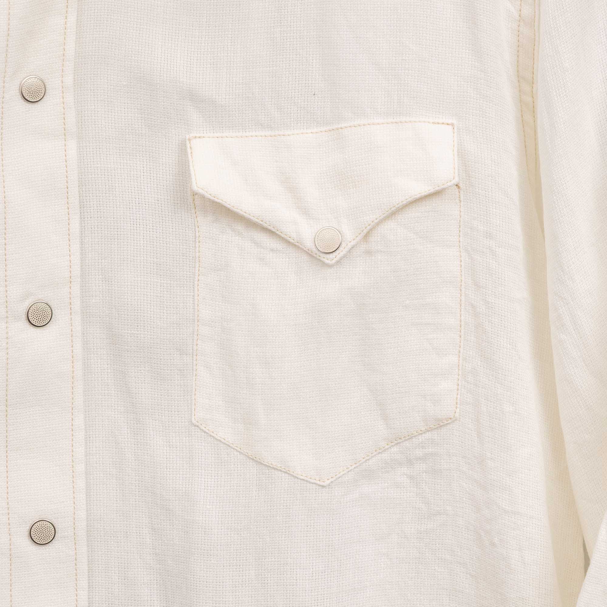 Coherence Abiquiu Western Shirt Aerocloth Linen Ivory - Image 3
