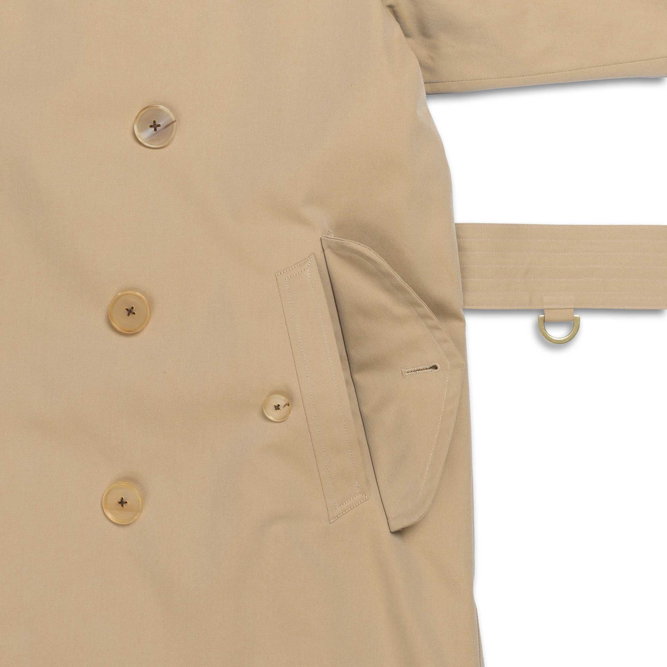 Coherence AL II Trench Coat Gabardine Beige - Image 8