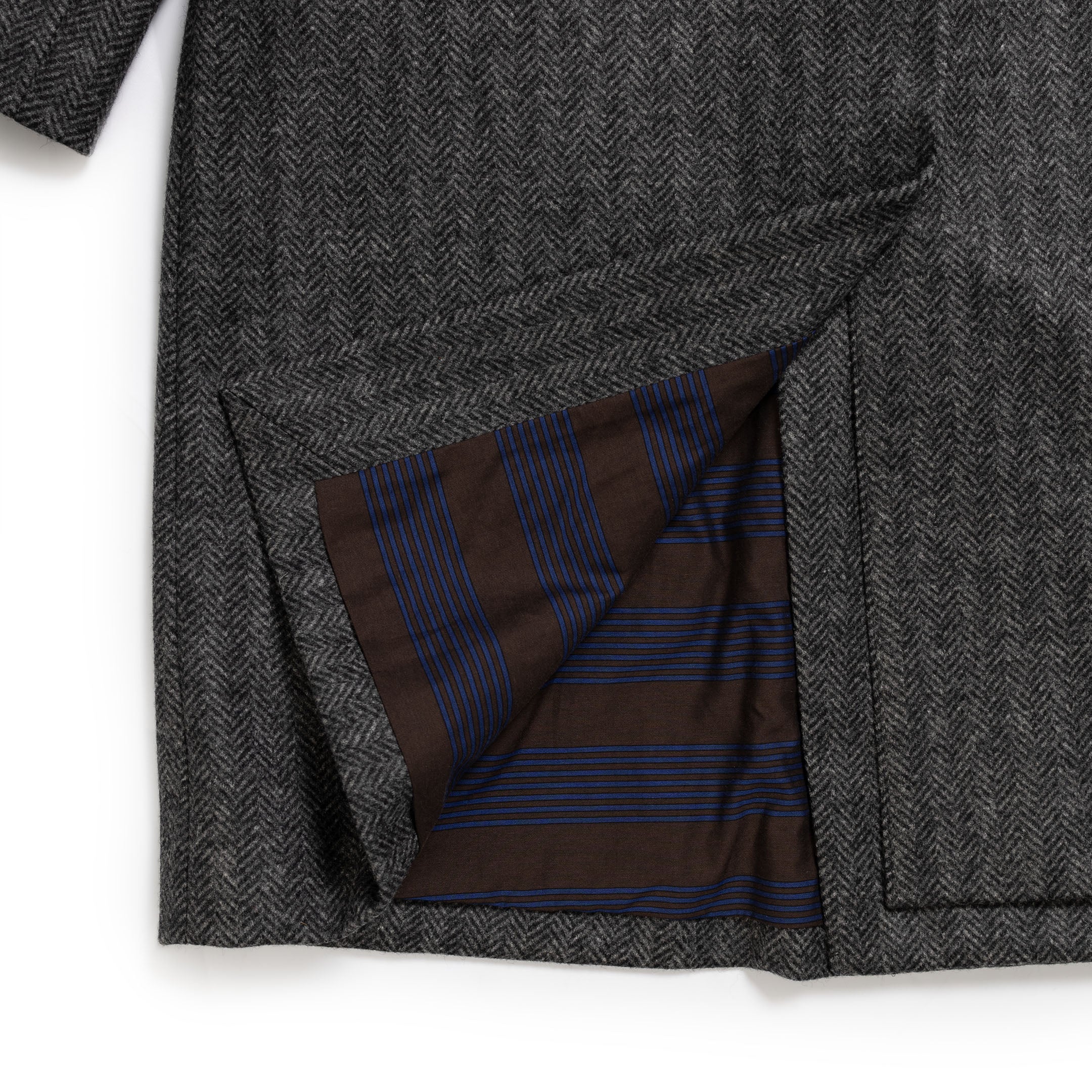 Coherence FouFou II Chevron Tweed Jersey Grey - Image 10