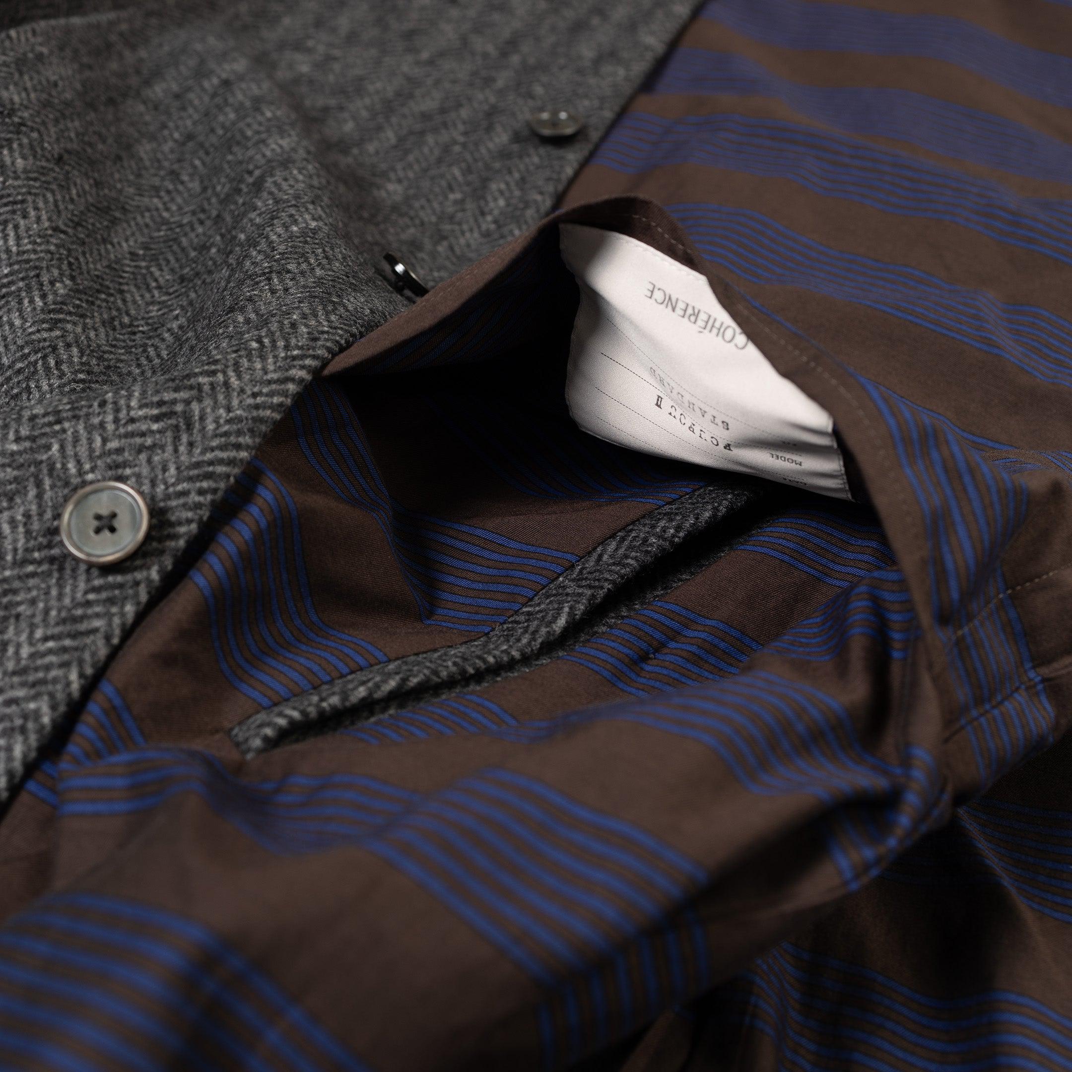 Coherence FouFou II Chevron Tweed Jersey Grey - Image 7