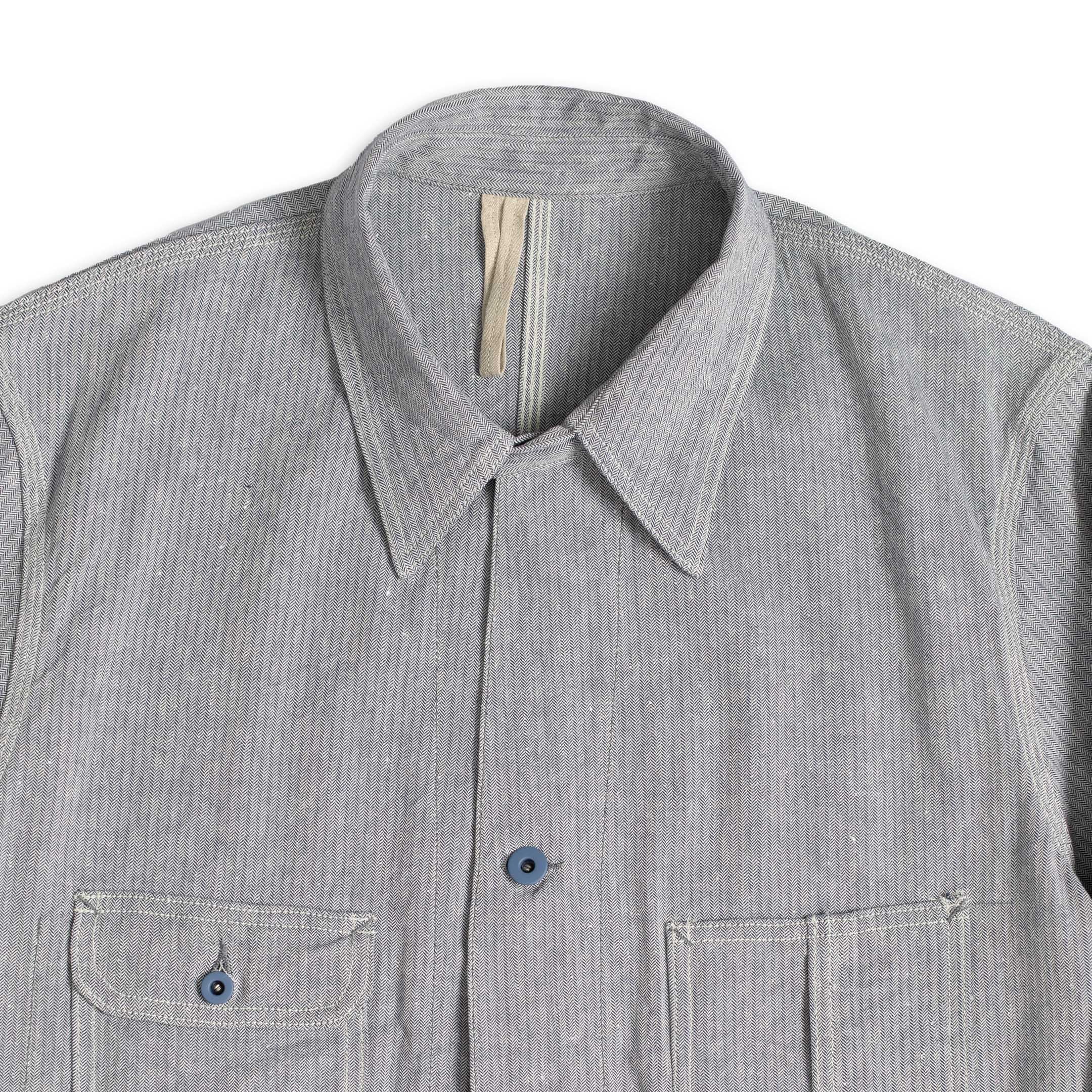 Coherence Jackson Linen/Cotton Chevron Blue - Image 2