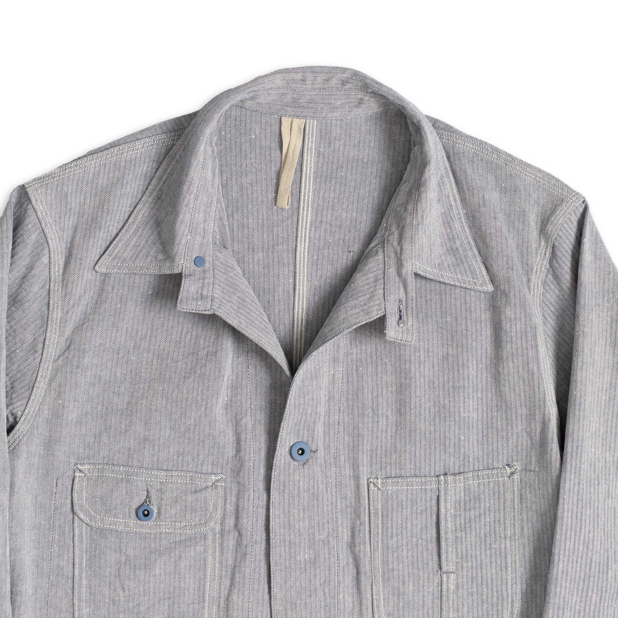 Coherence Jackson Linen/Cotton Chevron Blue - Image 6