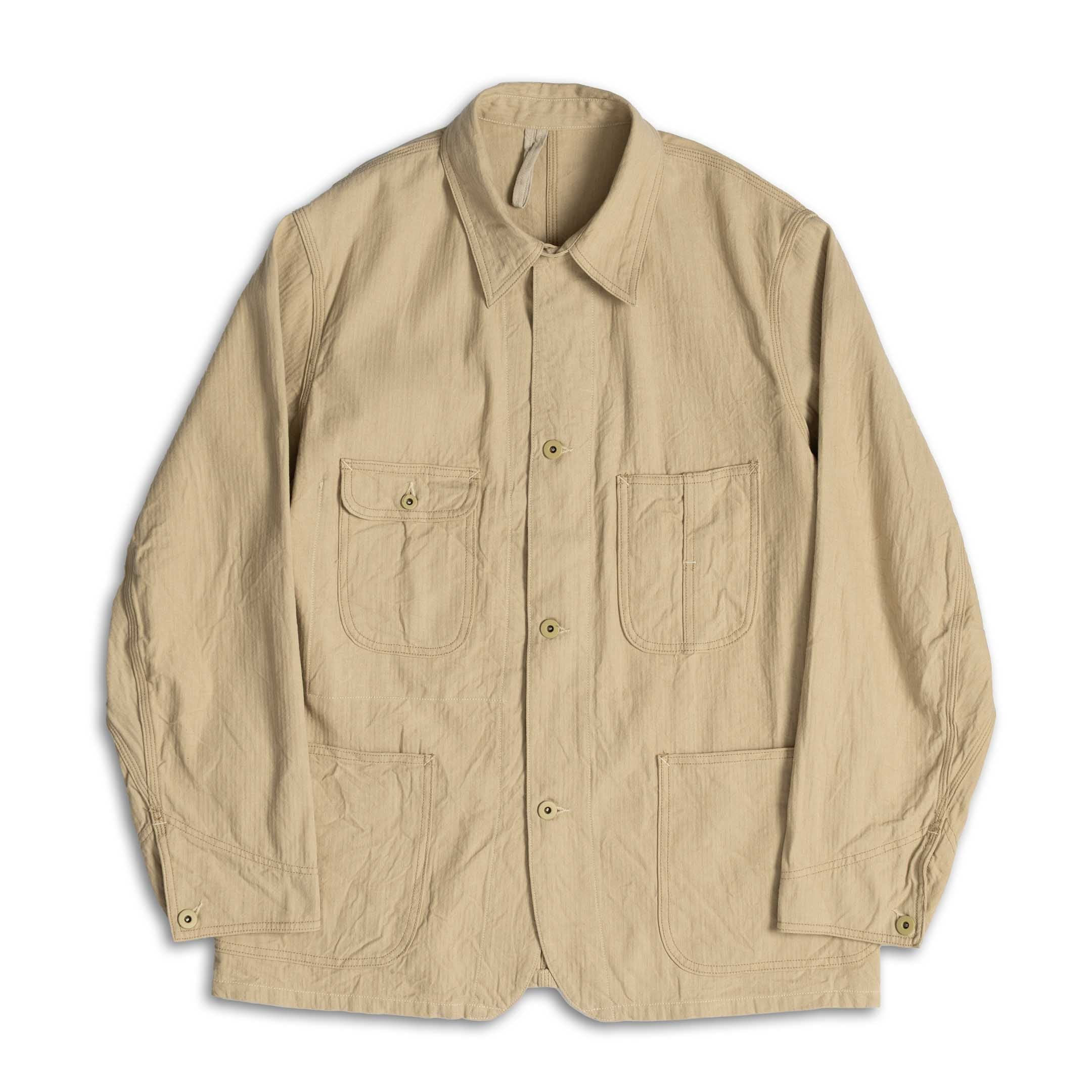 Coherence Jackson Linen/Cotton Chevron Ivory