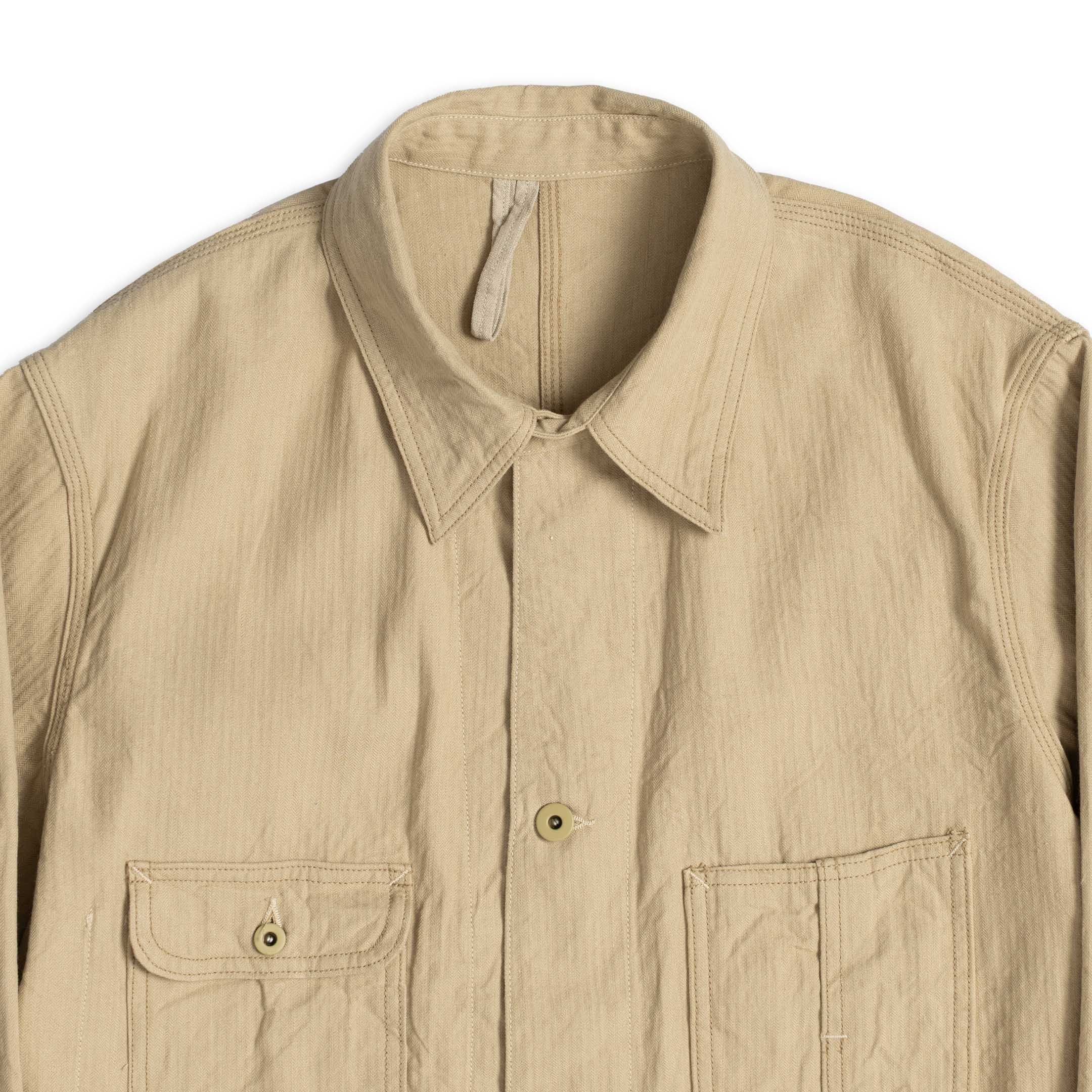Coherence Jackson Linen/Cotton Chevron Ivory - Image 4
