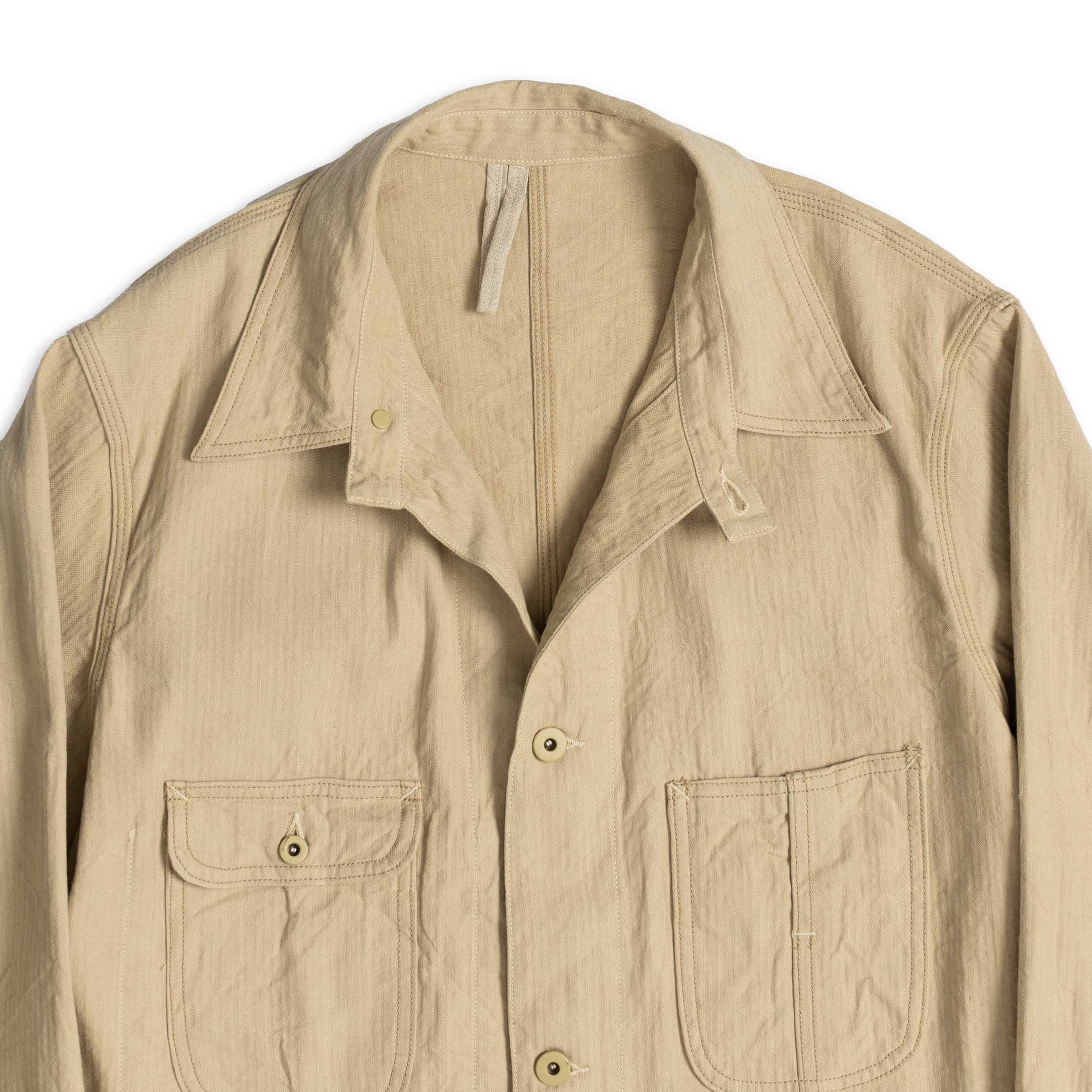 Coherence Jackson Linen/Cotton Chevron Ivory - Image 5