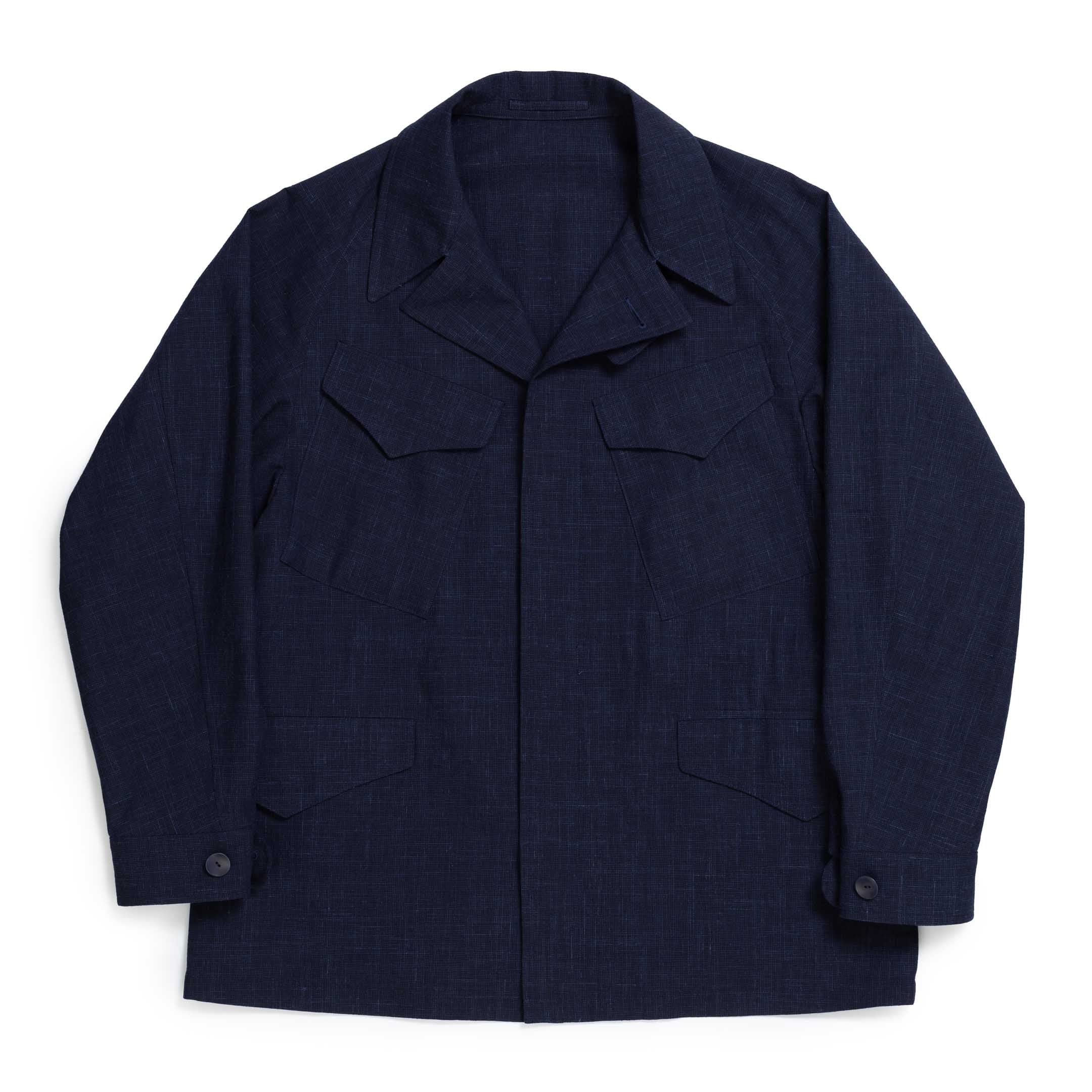 Coherence Robert Wool/Linen/Mohair Ripple D.Blue