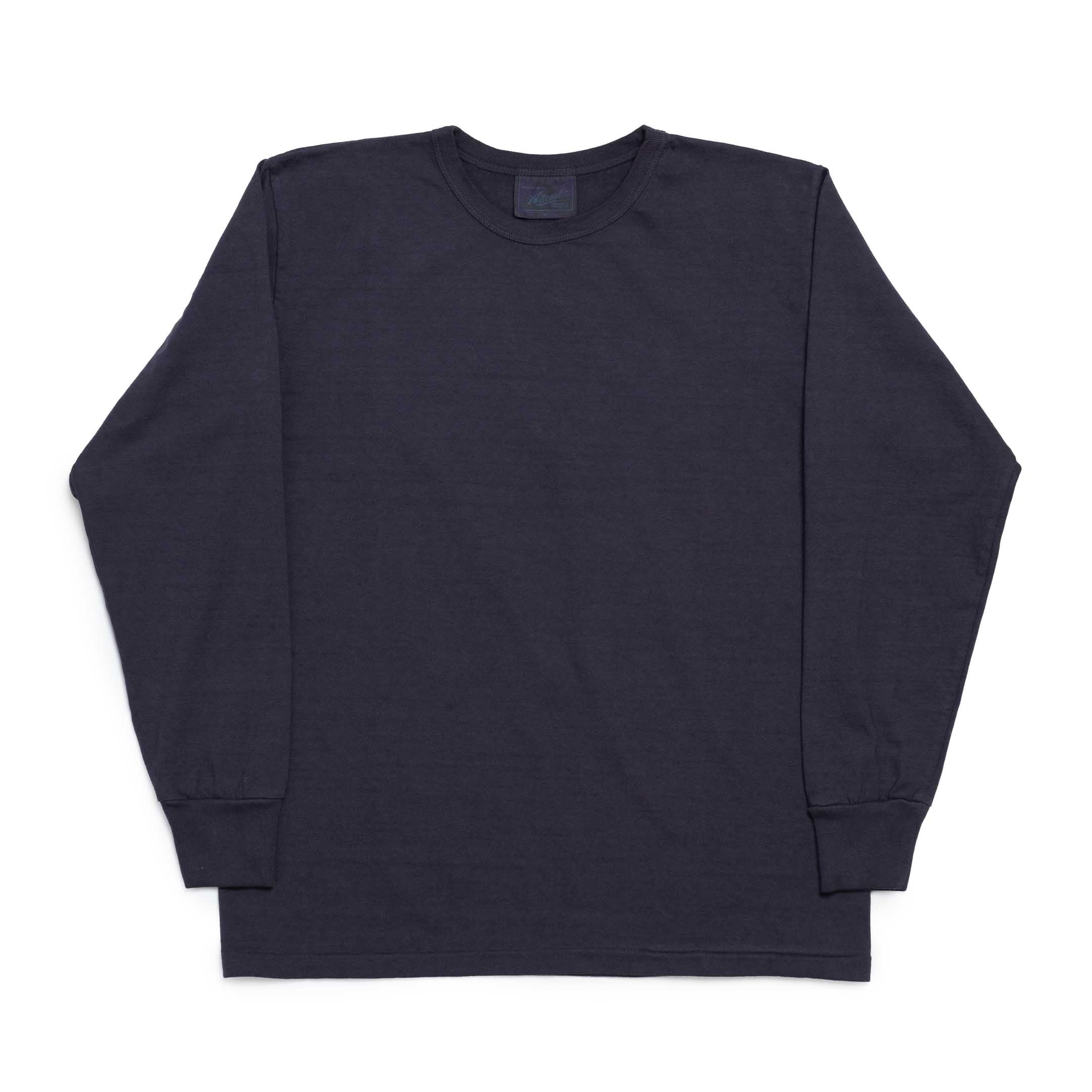 Allevol Heavy Duty Crew Neck L/S T-Shirt Navy
