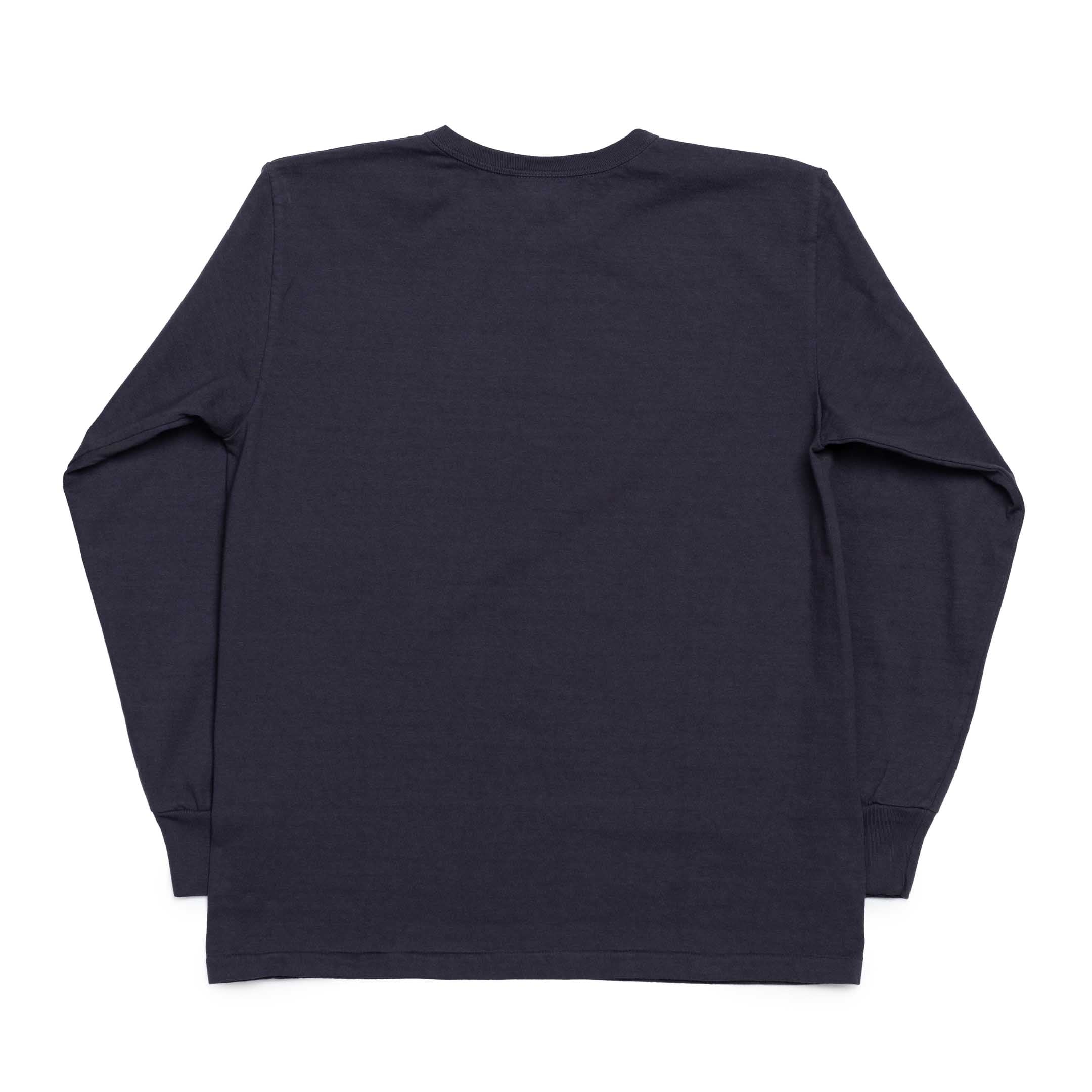 Allevol Heavy Duty Crew Neck L/S T-Shirt Navy - Image 4