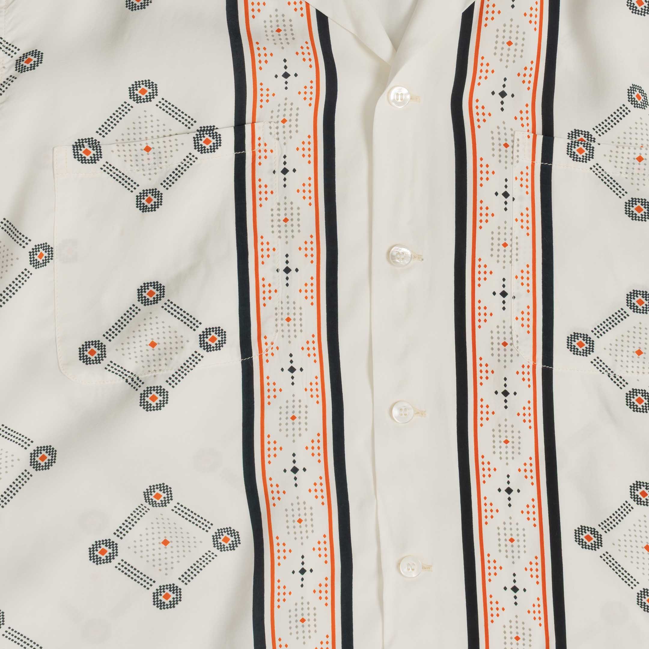 Duke Kahanamoku L/S Westcoast Pattern Hawaiian Shirt Off White - Image 3