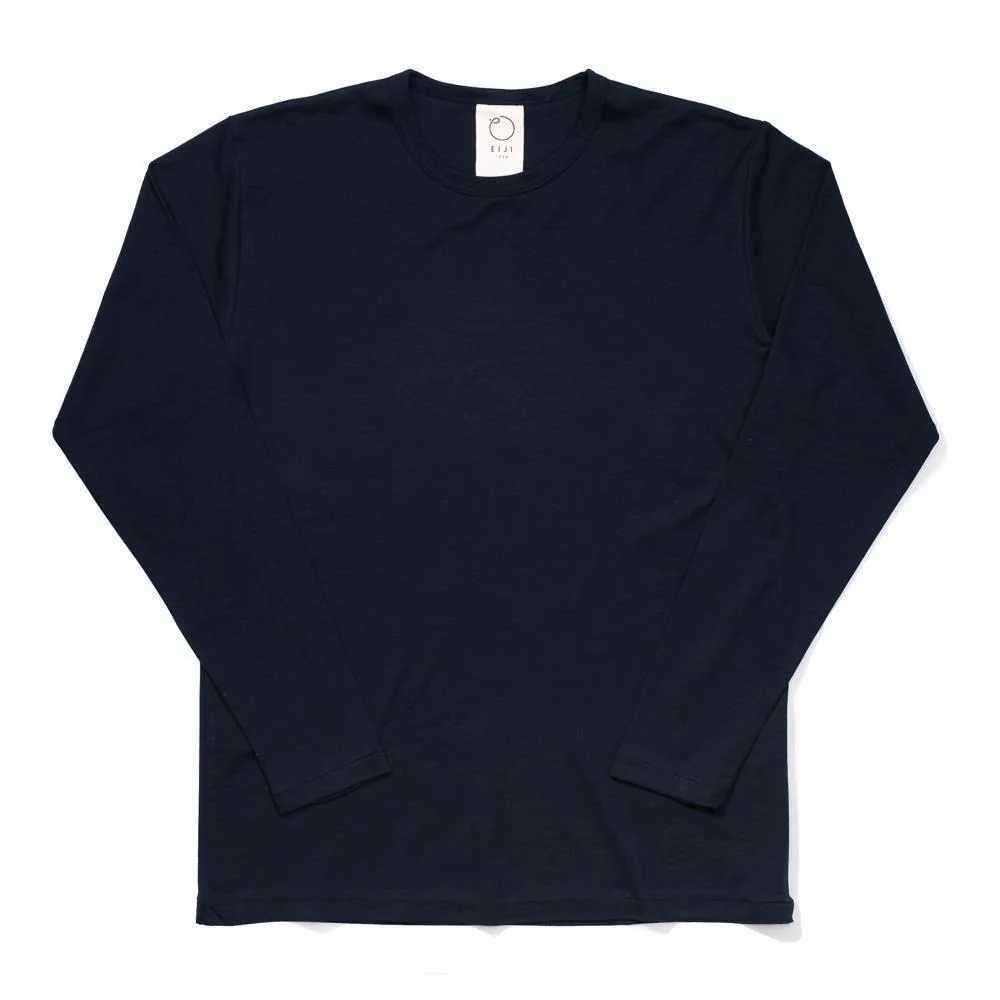 Eiji Long Sleeve Tee Navy - Image 4