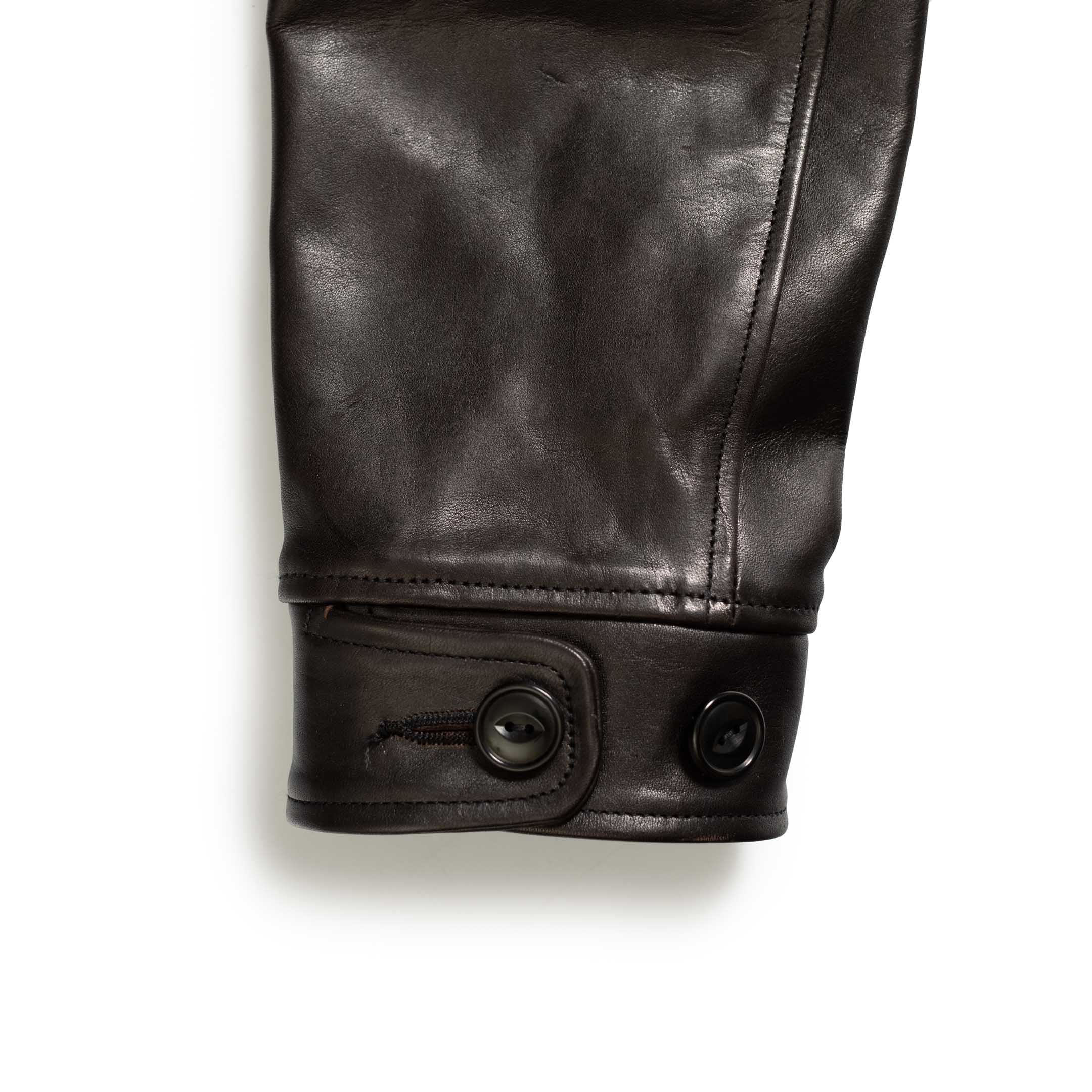 Fine Creek Leathers 'Joseph' Horsehide Leather Jacket Black - Image 6