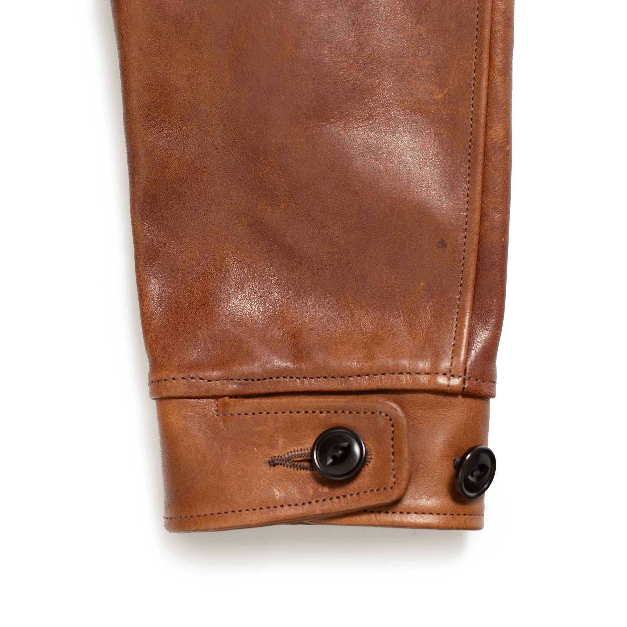Fine Creek Leathers 'Joseph' Horsehide Leather Jacket Brown - Image 6