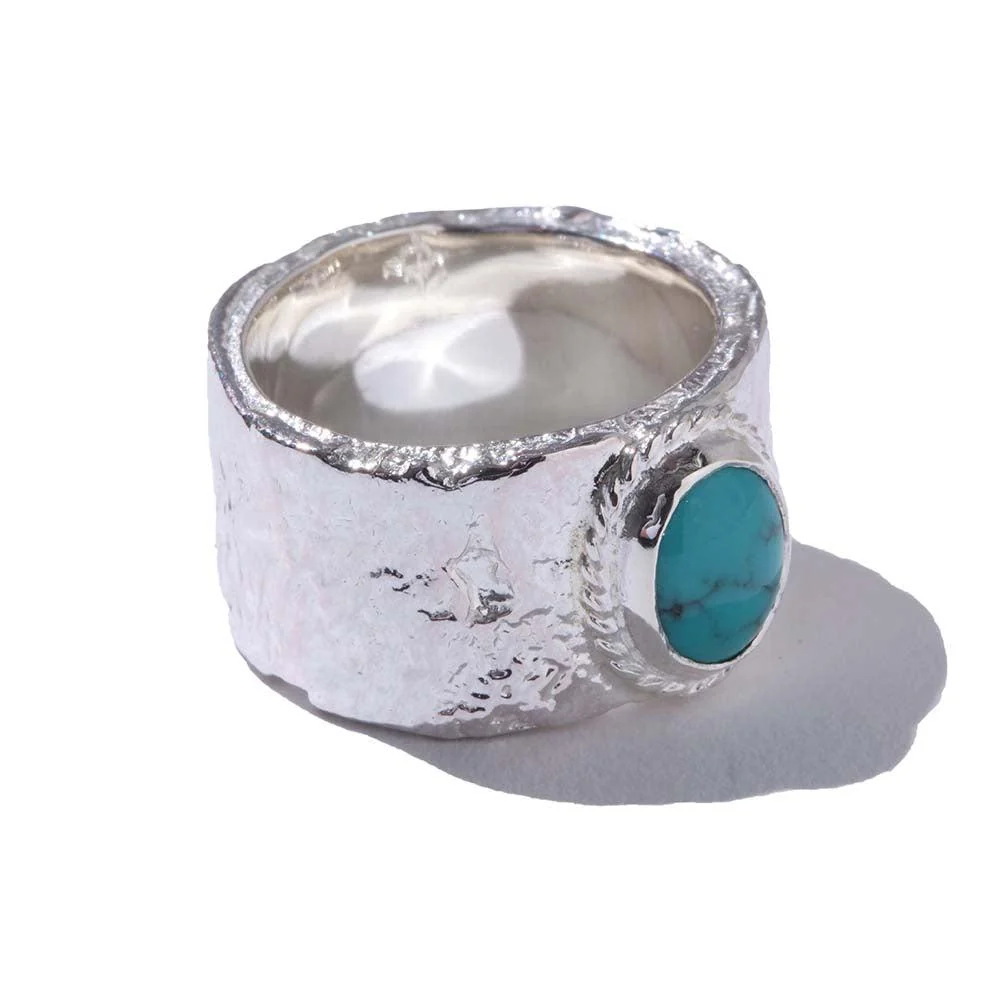 First Arrow's Barerock Ring w/Turquoise (L) (R-040) - Image 2