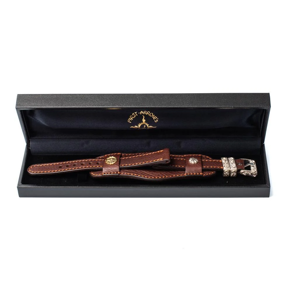 First Arrow's K18 Watch Belt Brown Leather - Image 8