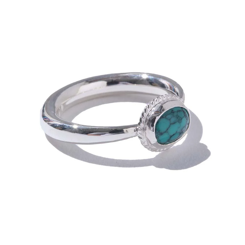 First Arrow's Loop Ring w/Turquoise (R-030) - Image 2