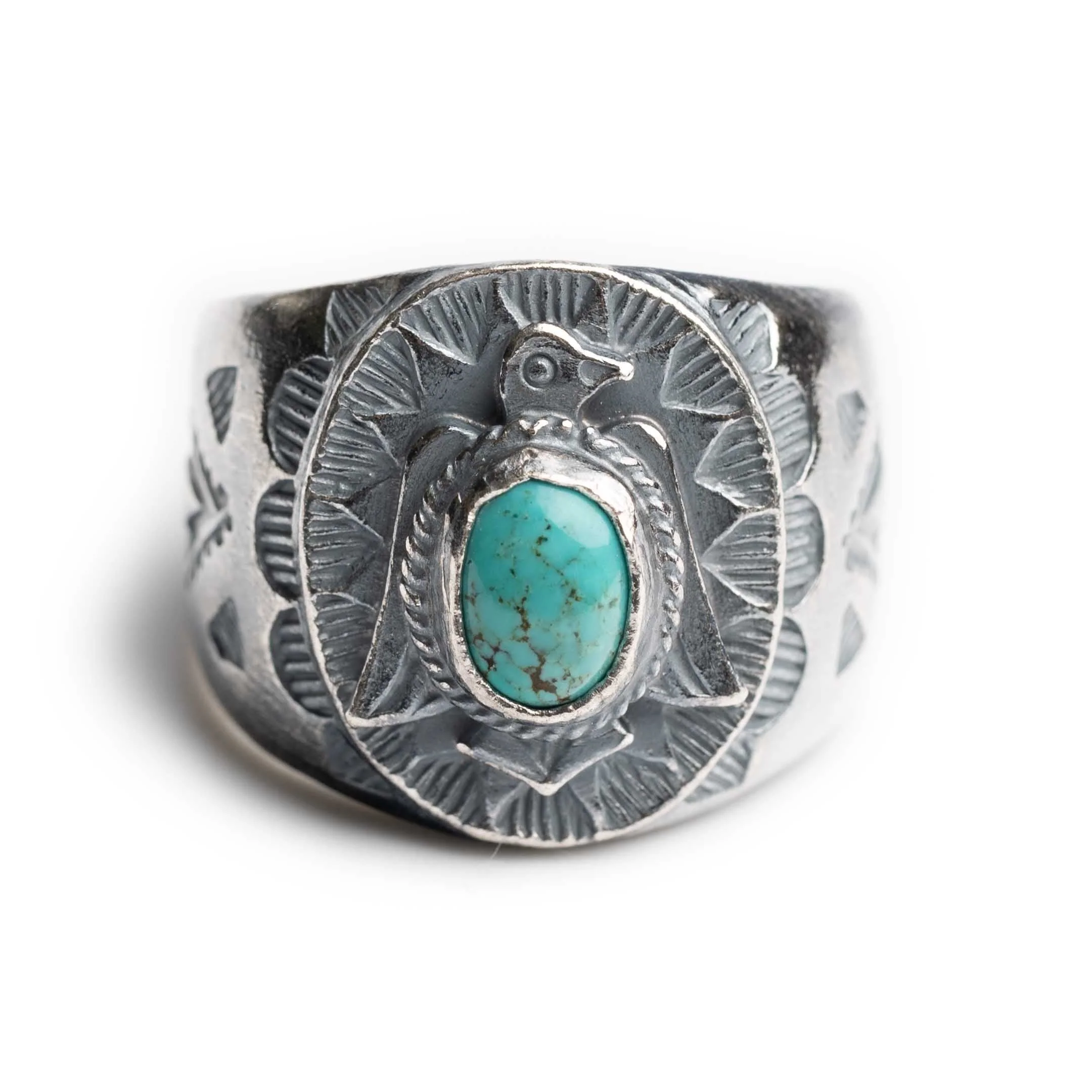 First Arrow's R-135 VFSW Turquoise Stamp Ring