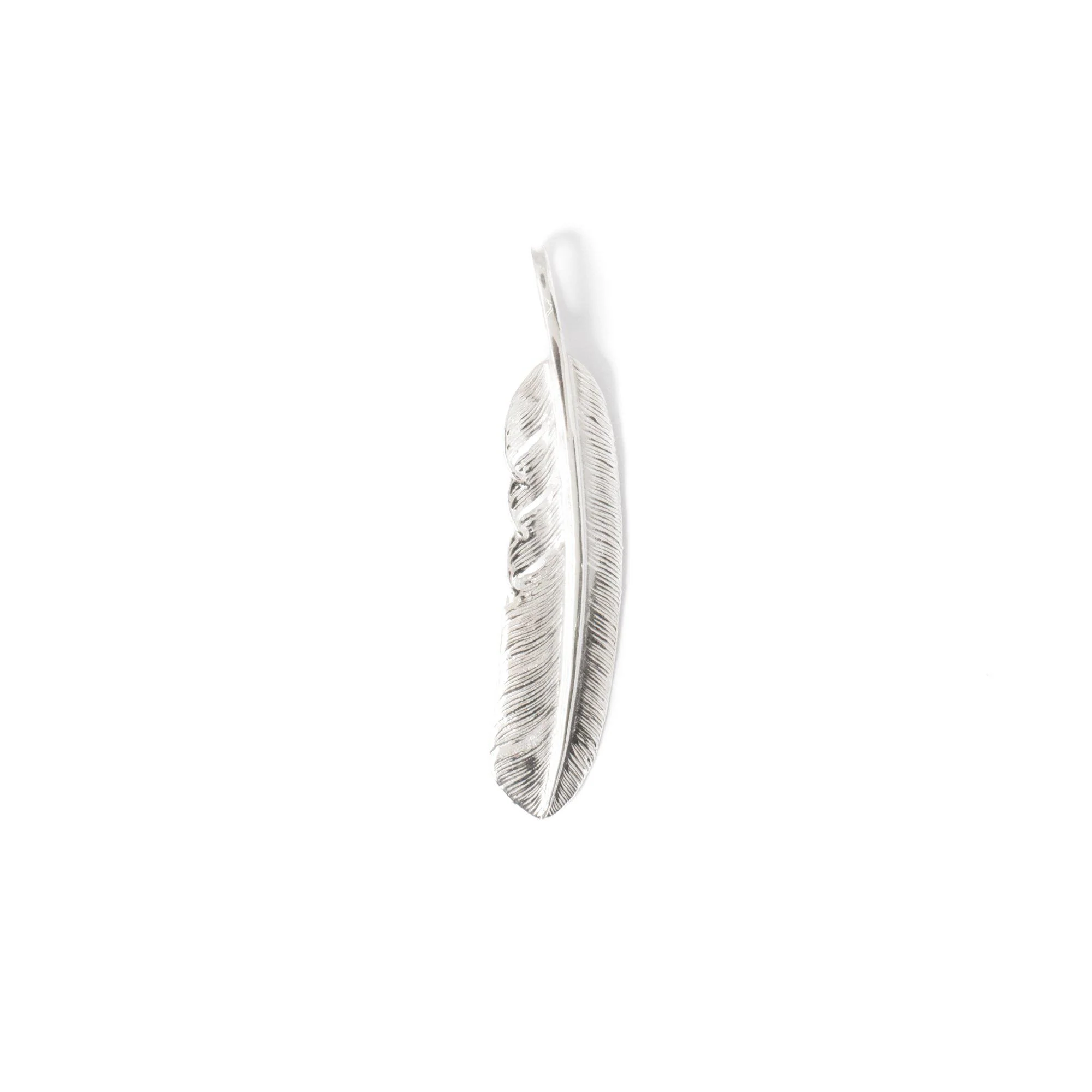 First Arrow's Silver Feather Pendant Large P-001