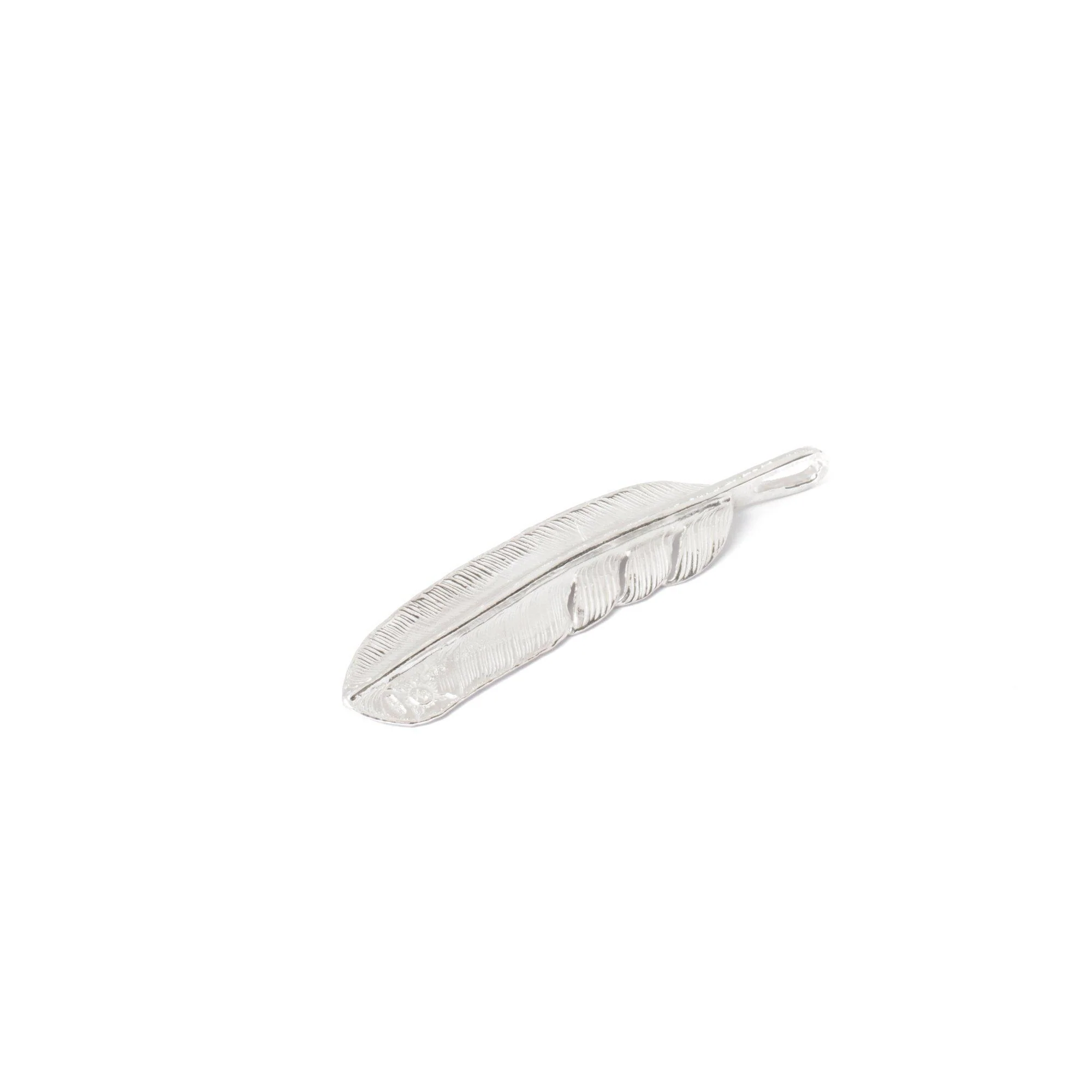 First Arrow's Silver Feather Pendant Large P-001 - Image 3