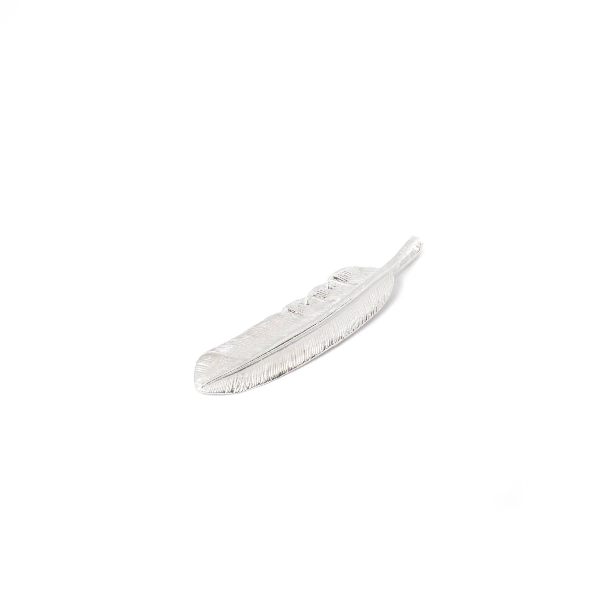 First Arrow's Silver Feather Pendant Large P-001 - Image 4