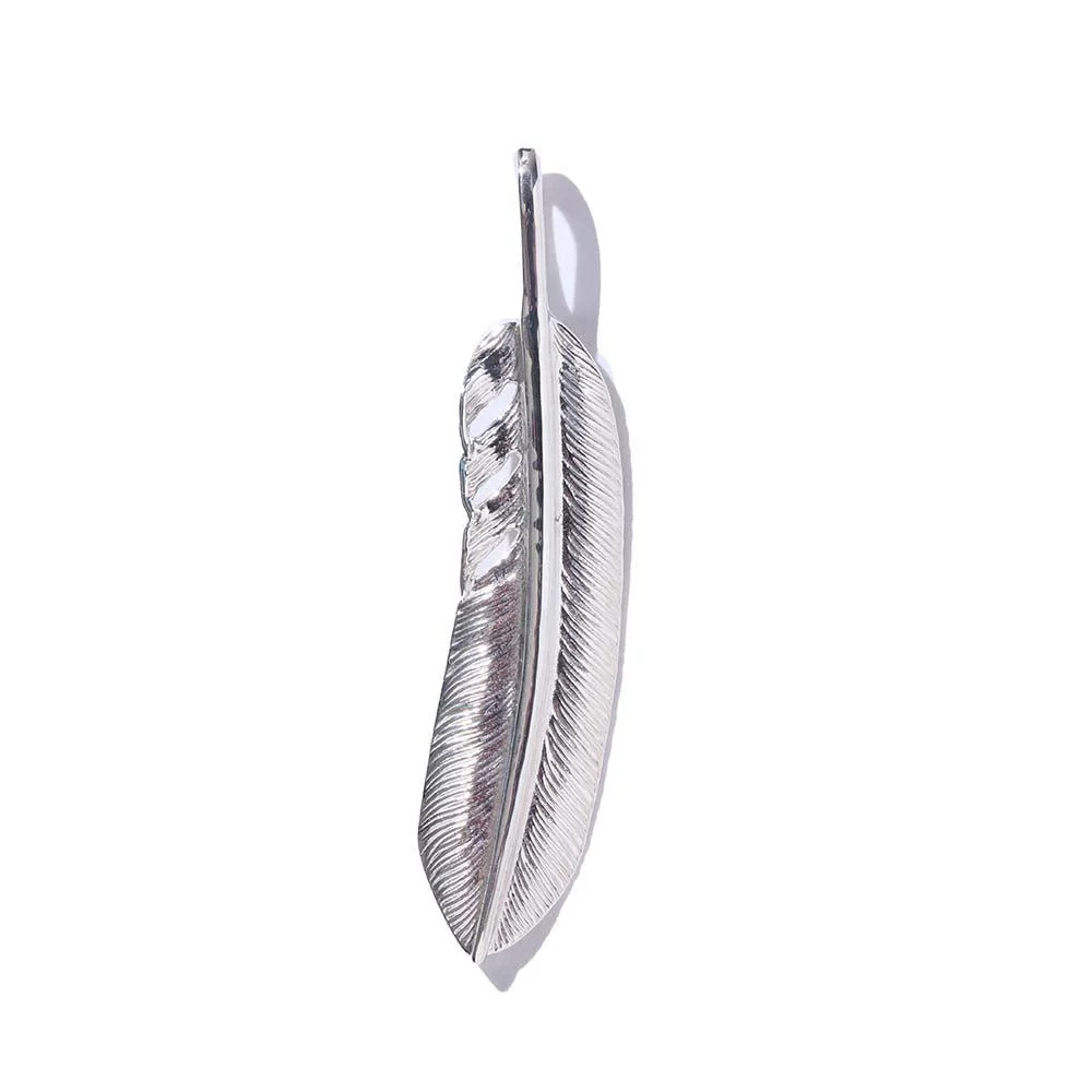First Arrow's Silver Feather Pendant M P-519