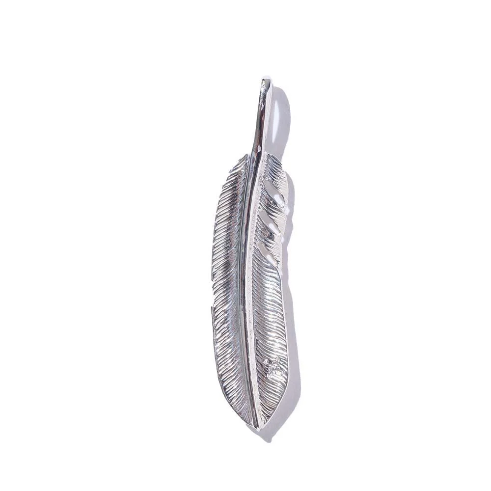 First Arrow's Silver Feather Pendant M P-519 - Image 2