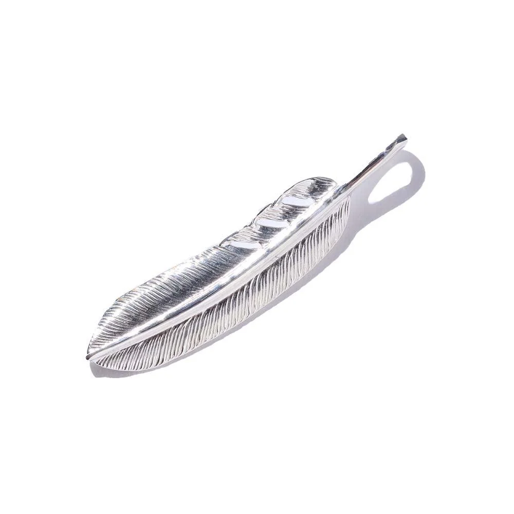 First Arrow's Silver Feather Pendant M P-519 - Image 3
