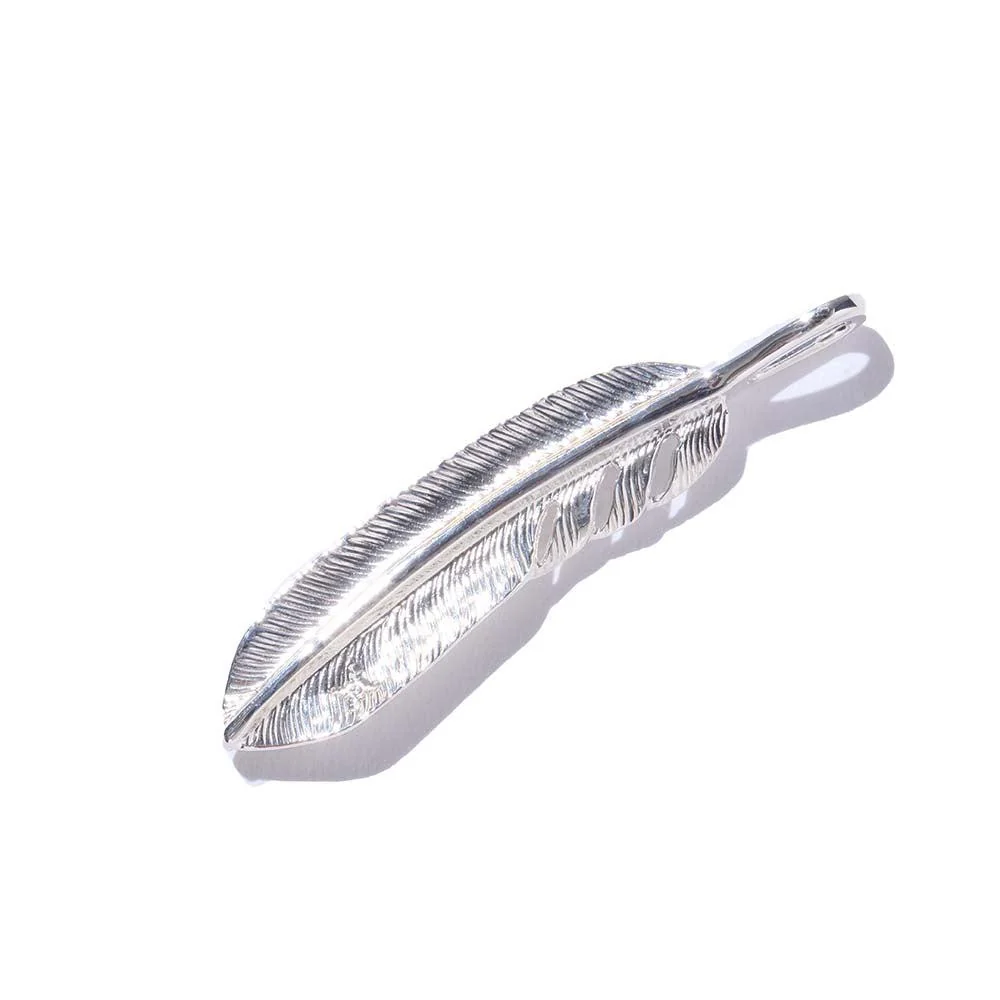 First Arrow's Silver Feather Pendant M P-519 - Image 4
